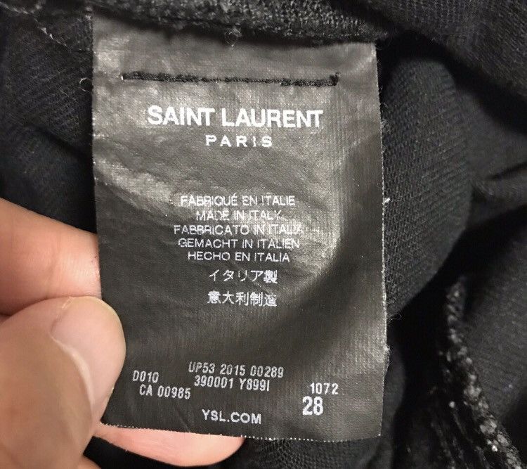 Saint Laurent Paris × Yves Saint Laurent Saint Laurent slp 15fw first year D02 waxed jeans Size US 28 / EU 44 - 4 Thumbnail