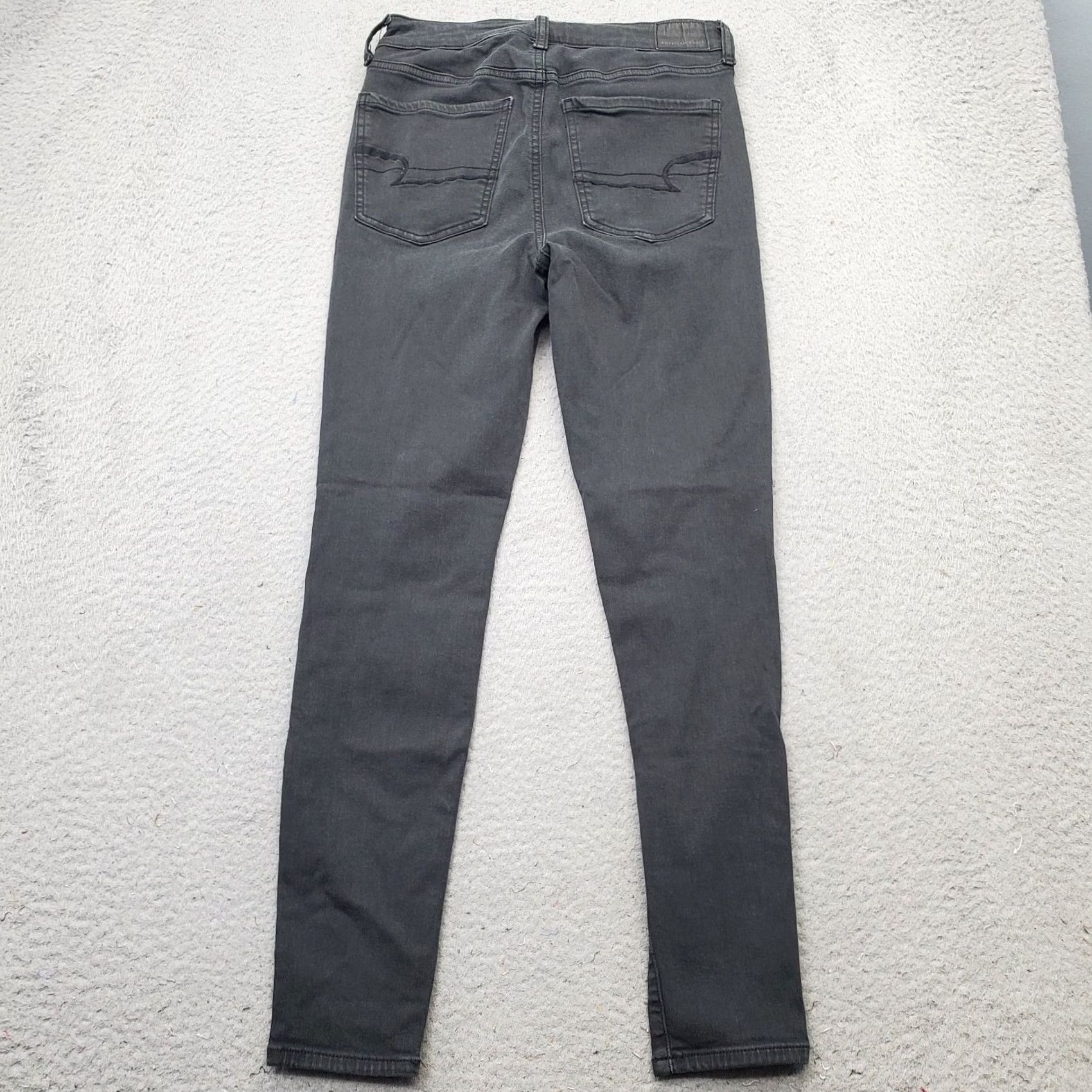 American Eagle Outfitters American Eagle Outfitters Jeans Womens 6 Skinny Black Denim Distressed Next Level Stretch Size 28" / US 6 / IT 42 - 2 Thumbnail