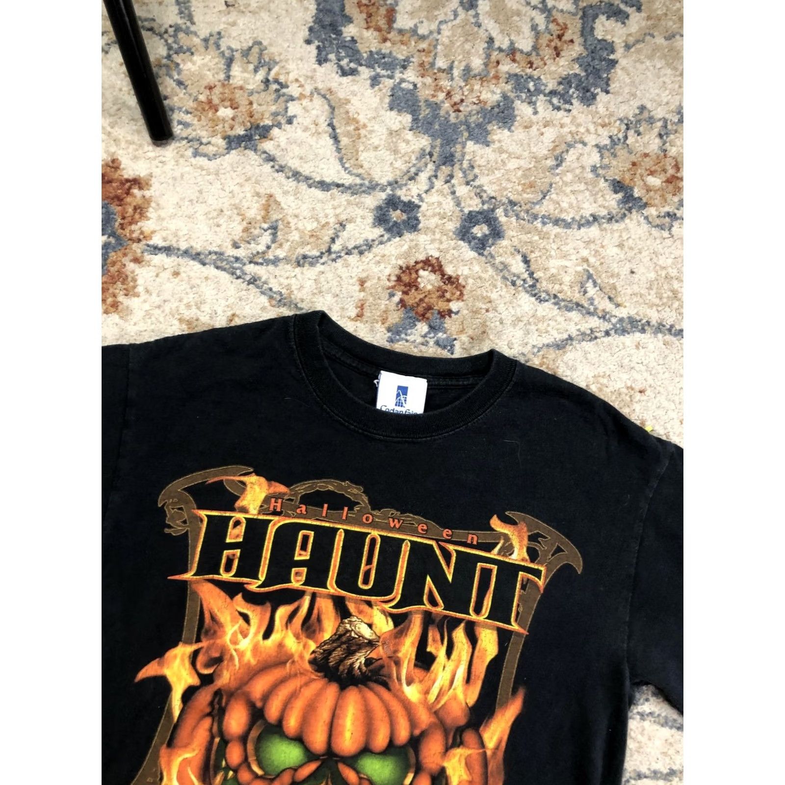 Vintage Kings Island Halloween Haunt Shirt Mens Small Black Cedar Fair T-Shirt Size US S / EU 44-46 / 1 - 6 Thumbnail