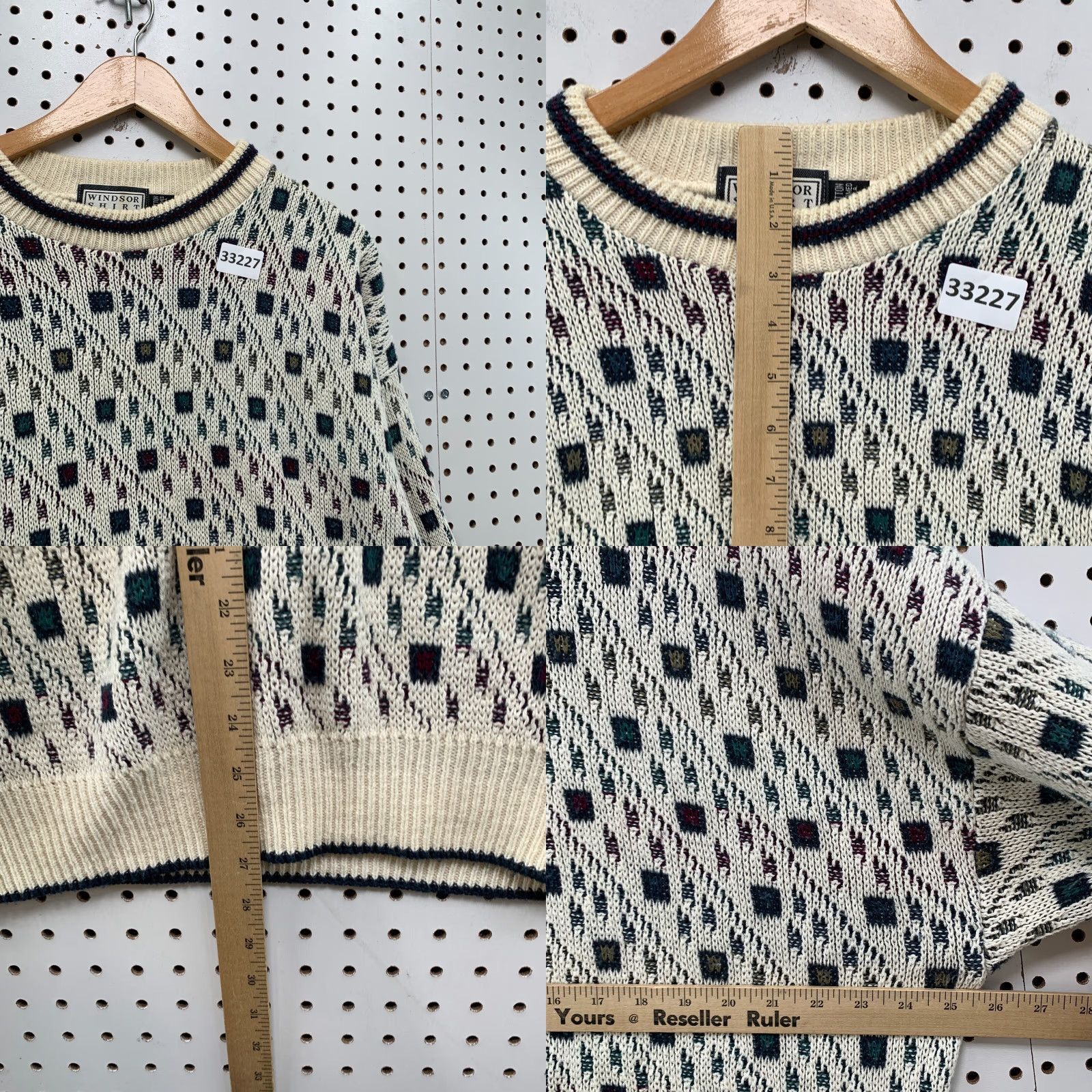 Vintage VINTAGE Windsor Shirt Knit Sweater Mens Large Hand Frame Pullover Coogi 26x27.5 Size US L / EU 52-54 / 3 - 8 Thumbnail