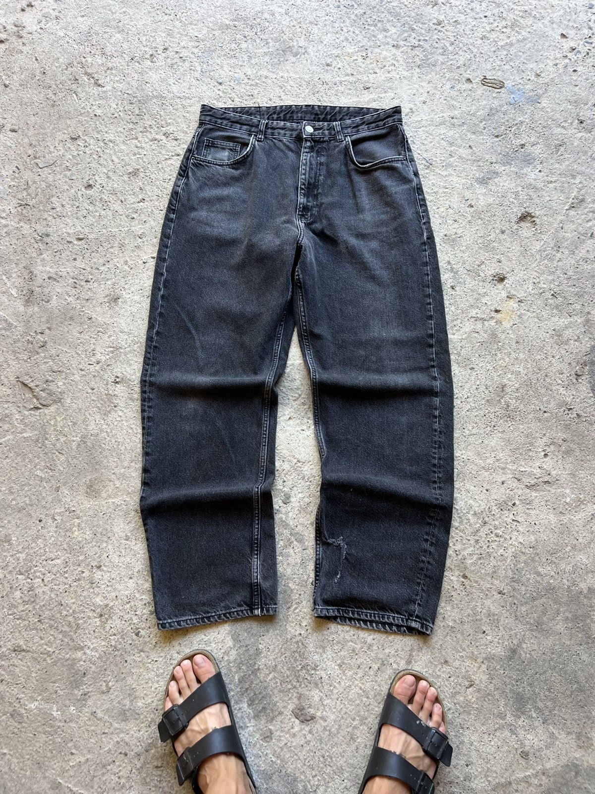 If Six Was Nine 🔥VTG BALENCI RICK OWENS STYLE Y2K JAPANESE BRAND JEANS RARE Size US 31 - 4 Thumbnail