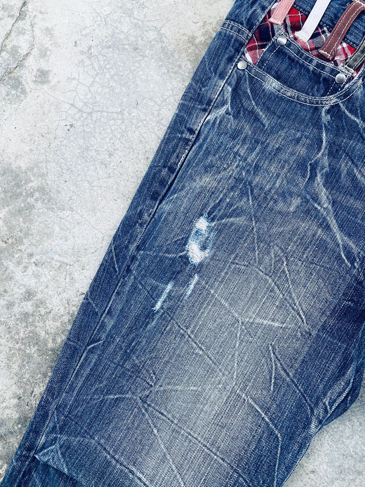 Vintage Vintage Roddle Double Waist Flared Distressed Denim Size US 35 - 10 Thumbnail