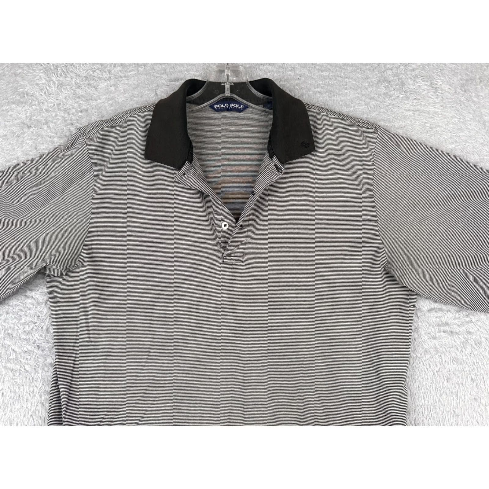 Ralph Lauren Polo Ralph Lauren Men's Polo Shirt Medium Black White Stripe 100% Cotton Activewear Size US M / EU 48-50 / 2 - 4 Thumbnail