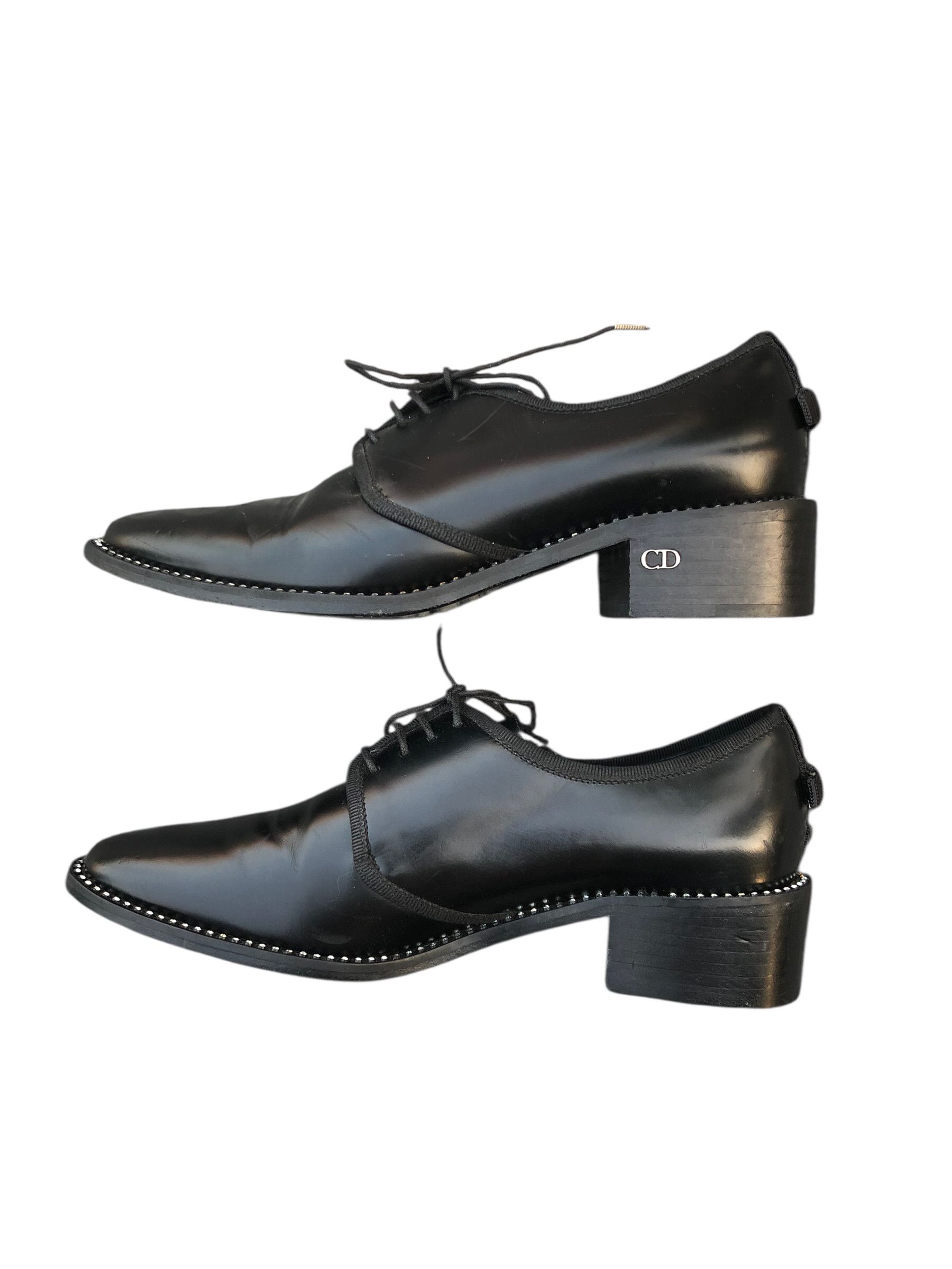 Dior 💯🔥CHRISTIAN DIOR Glazed Calfskin Tomboy Oxfords Size 37.5 Size US 7 / IT 37 - 6 Thumbnail