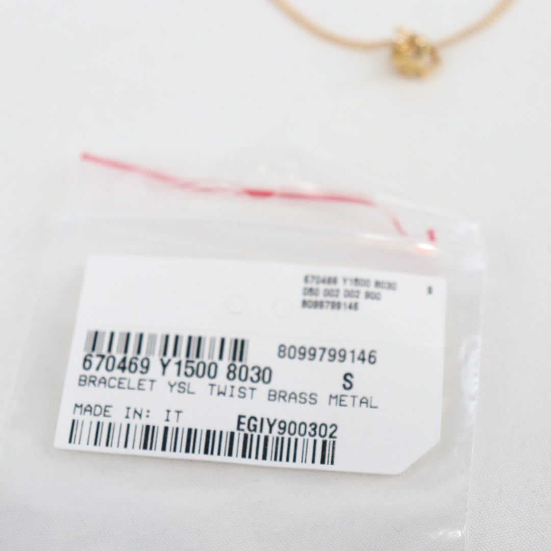 Saint Laurent Paris o1rshd1 Size: S / Bracelet YSL Twist Brass Metal in Golden Size ONE SIZE - 2 Thumbnail