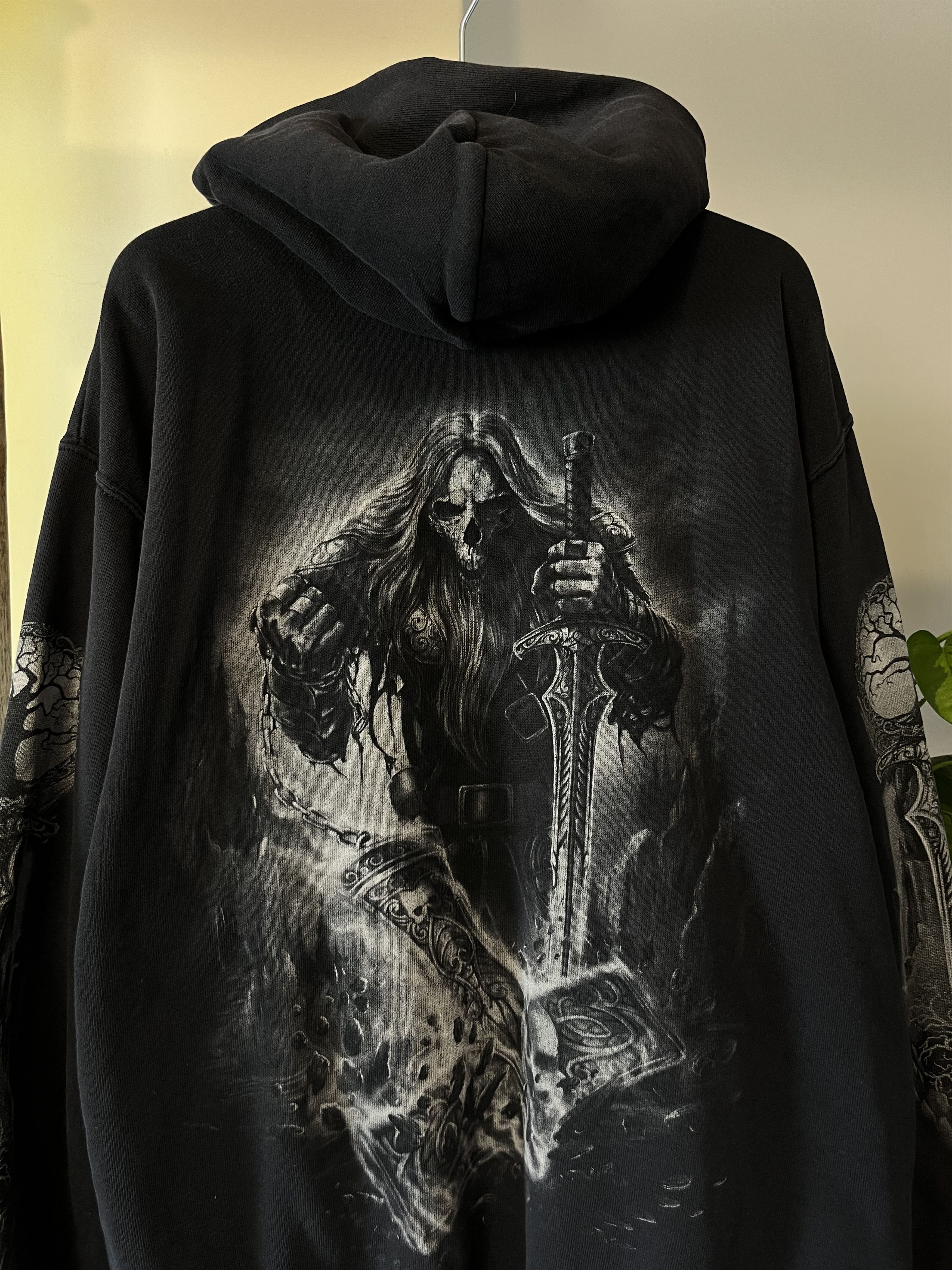 Tribal Streetwear × Vintage Vintage y2k Affliction Avant Garde Zip Hoodie Size US XL / EU 56 / 4 - 6 Thumbnail