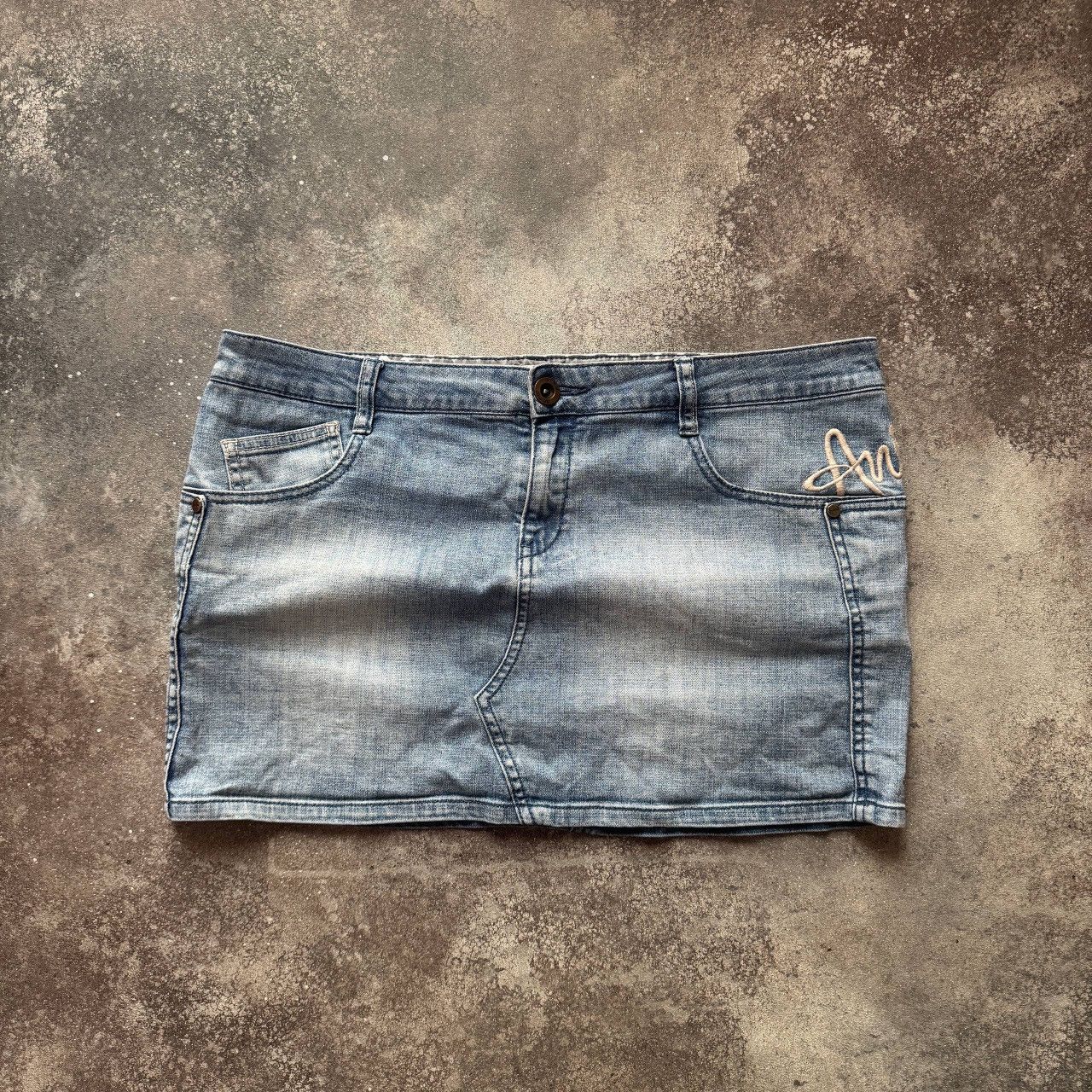 If Six Was Nine Animal Vintage Y2K Super Sexy Glam Washed Mini Skirt Size 31" - 1 Thumbnail