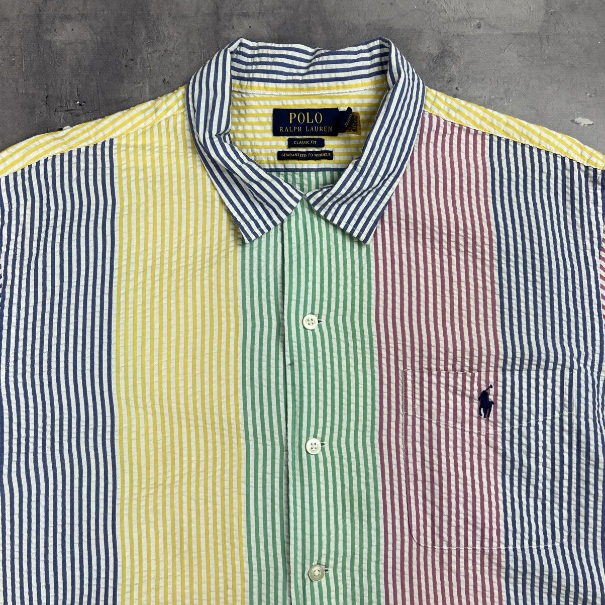 Other Rare! Polo Ralph Lauren Striped Waffle Button Up Old Money Size US XL / EU 56 / 4 - 5 Thumbnail