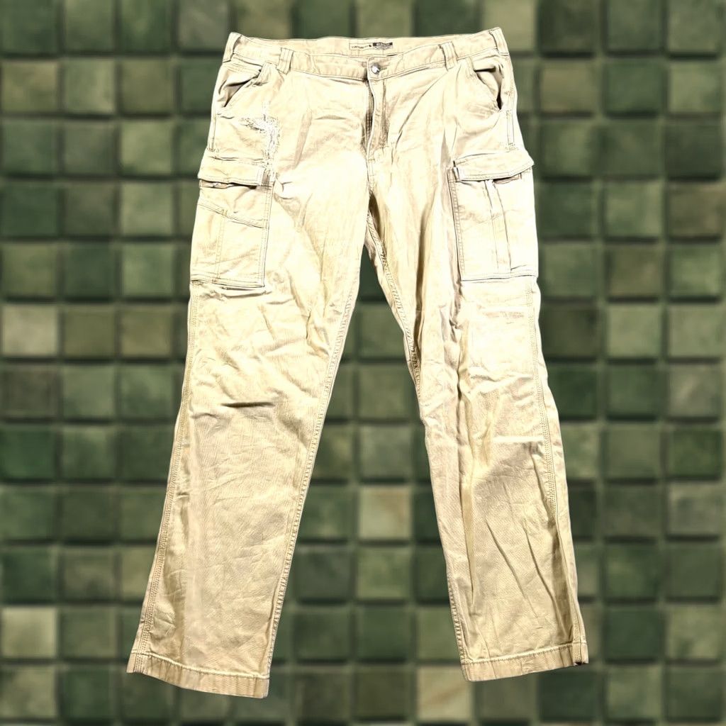 Carhartt Carhartt Mens 42x34 Beige Rigby Cargo Pants Relaxed Fit Straight Leg Workwear Size US 42 / EU 58 - 1 Thumbnail