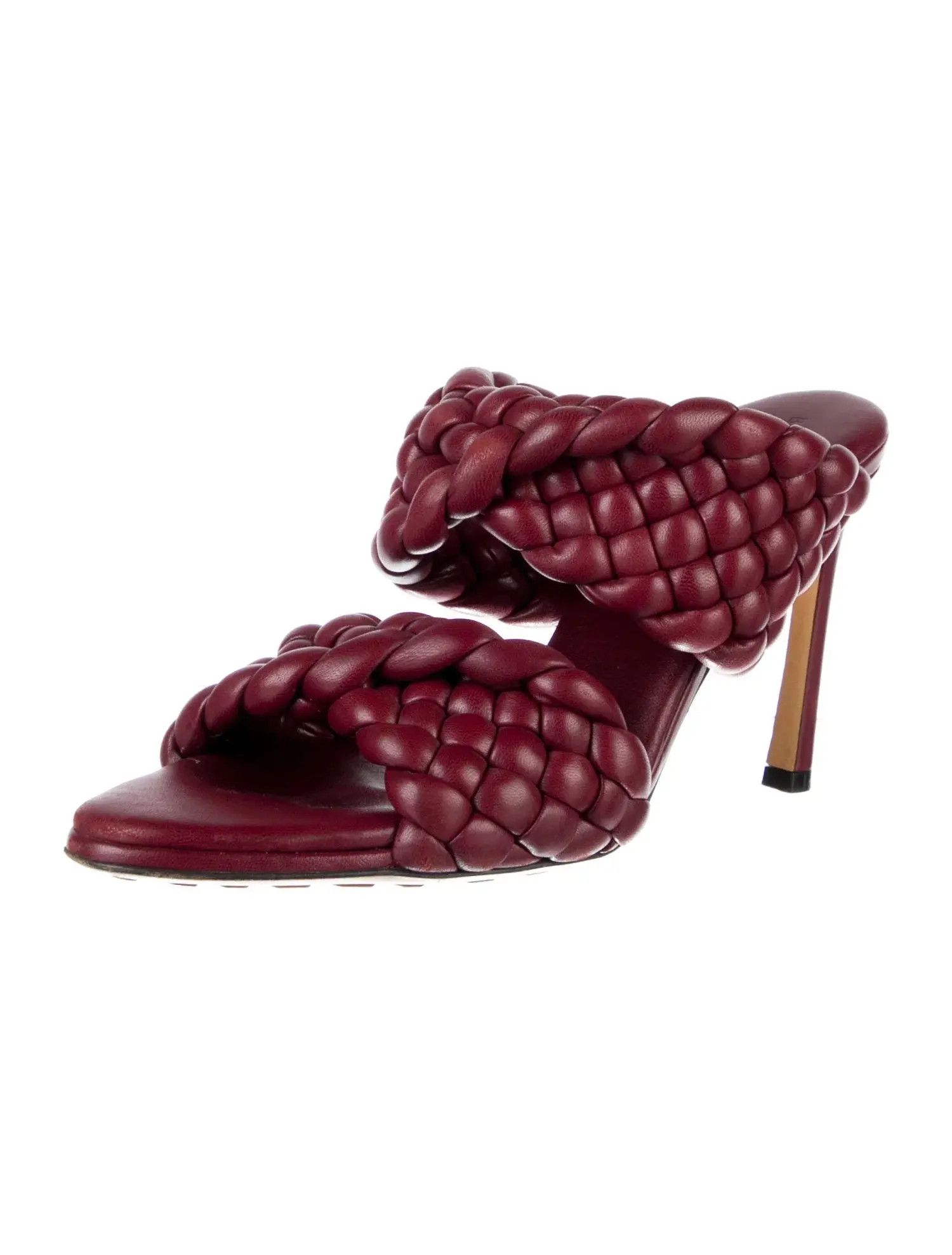 Bottega Veneta o1bcso1str0924 Curve Sandals in Burgundy Size US 6 / IT 36 - 2 Thumbnail