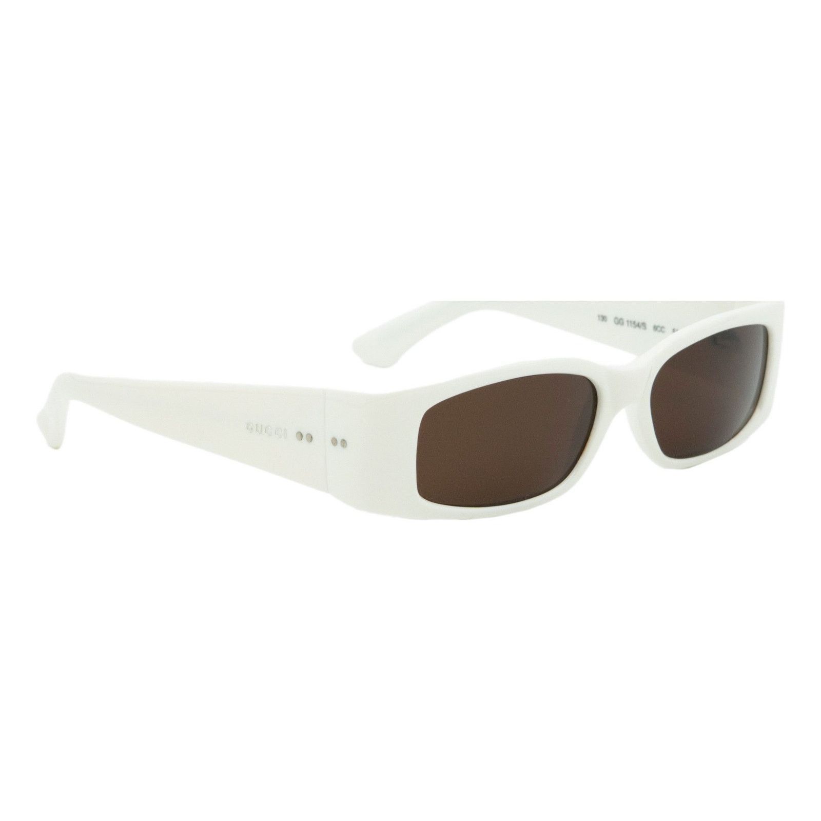 Gucci Vintage Gucci GG 1154 Tom Ford White Rectangular Sunglasses Size ONE SIZE - 1 Thumbnail