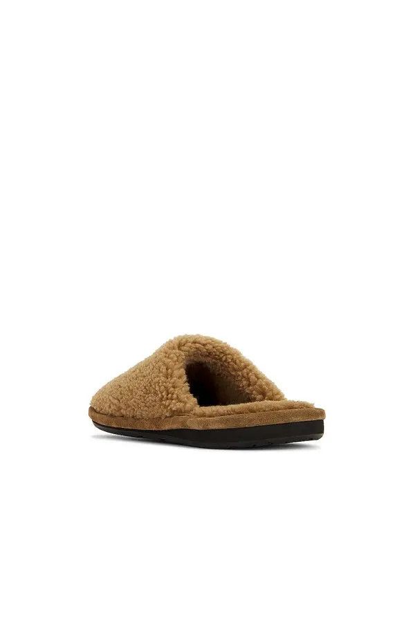 Amiri o1gr1nt0525 MA Sherling Lux Slippers in Tan Size US 9 / EU 42 - 3 Thumbnail