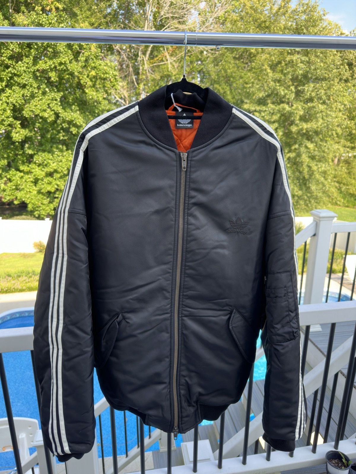 Balenciaga Balenciaga X Adidas Striped Bomber Size US XS / EU 42 / 0 - 1 Thumbnail