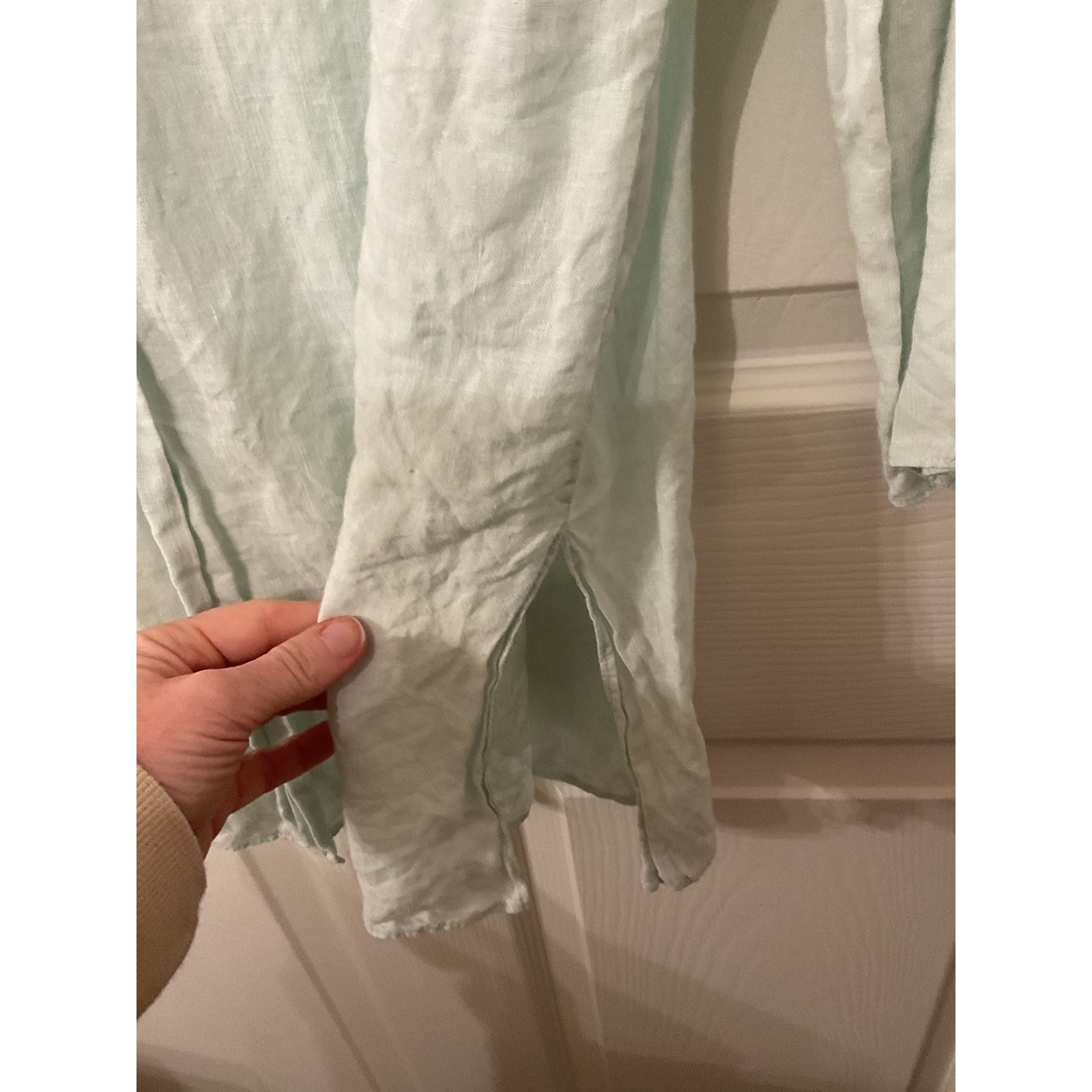 Eileen Fisher Eileen Fisher Irish Linen Mandarin Collar Button Down, M Size M / US 6-8 / IT 42-44 - 6 Thumbnail