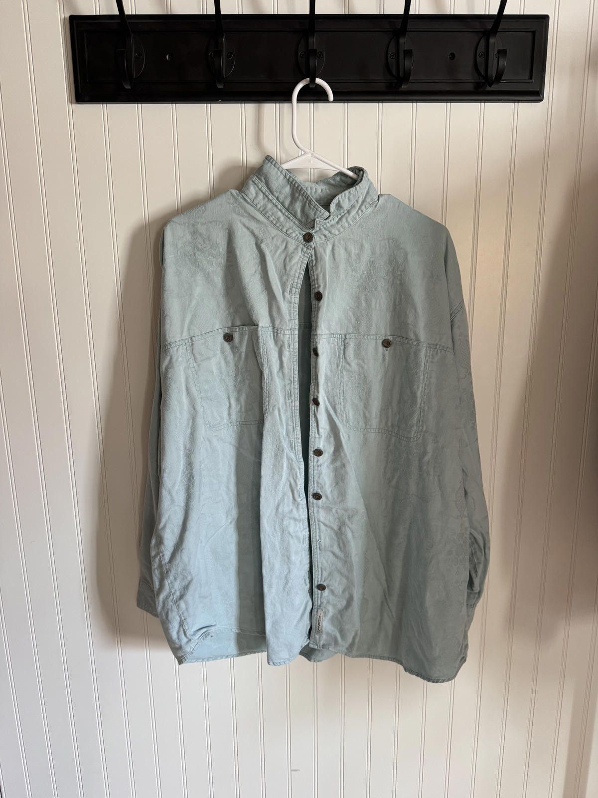 Barena Venezia Light Blue Vintage Button-Up Shirt with Subtle Pattern Size US M / EU 48-50 / 2 - 1 Thumbnail