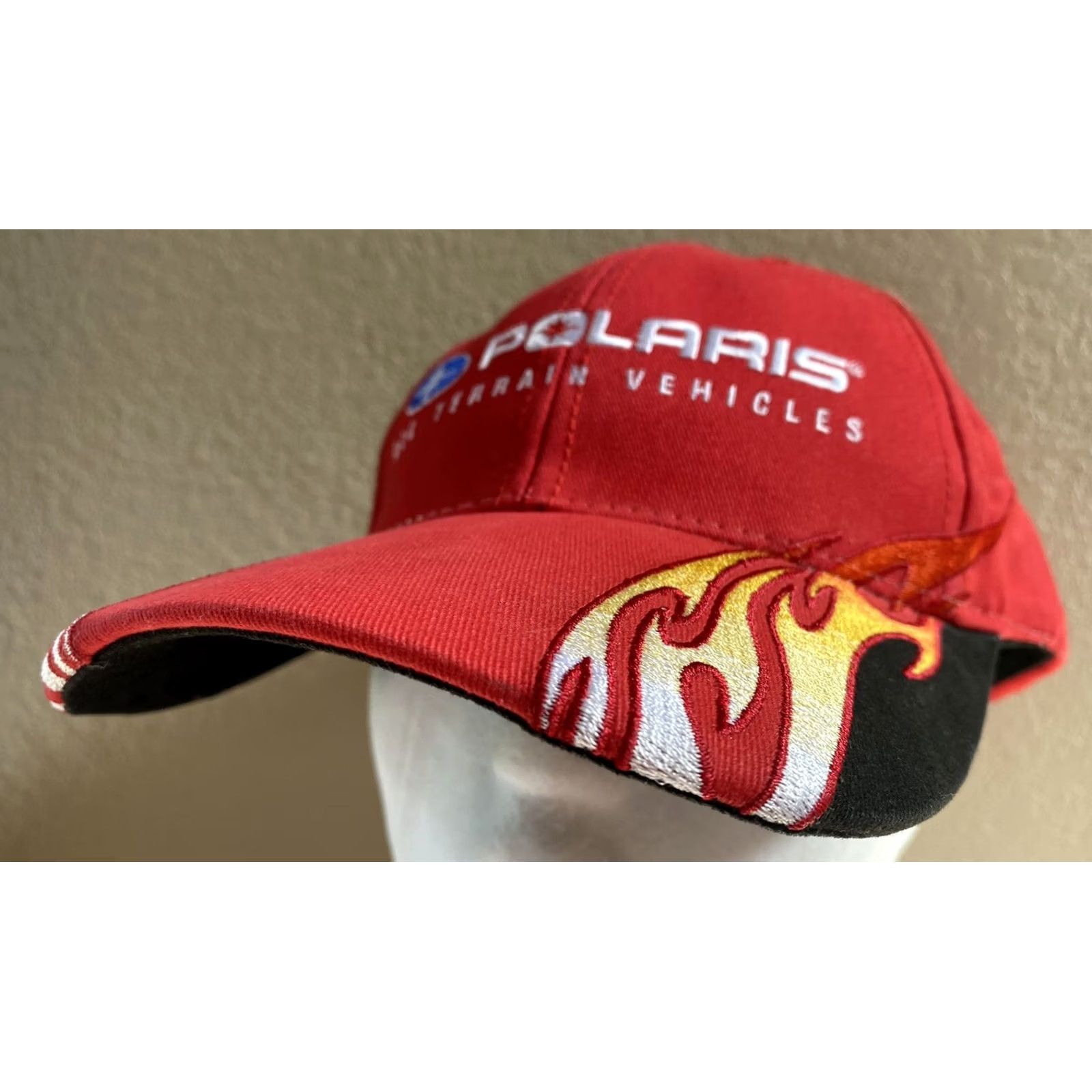 Vintage Polaris All Terrain Vehicles Hat Adjustable Red OSFA | Polaris Hat | Men | Baseball Cap | One Size Size ONE SIZE - 3 Thumbnail