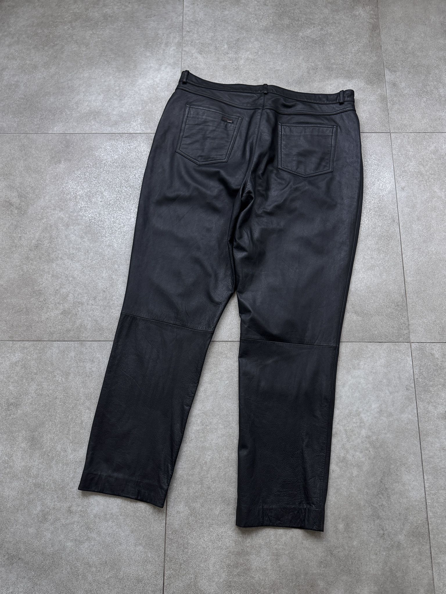 Other Vintage Real Leather Black Pants Size US 40 / EU 56 - 2 Thumbnail