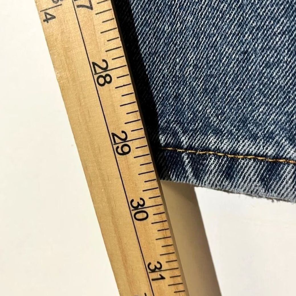 Levi's Levis 505 Regular Fit Straight Leg Jeans Blue Denim Mens W36 L30 Size US 36 / EU 52 - 6 Thumbnail