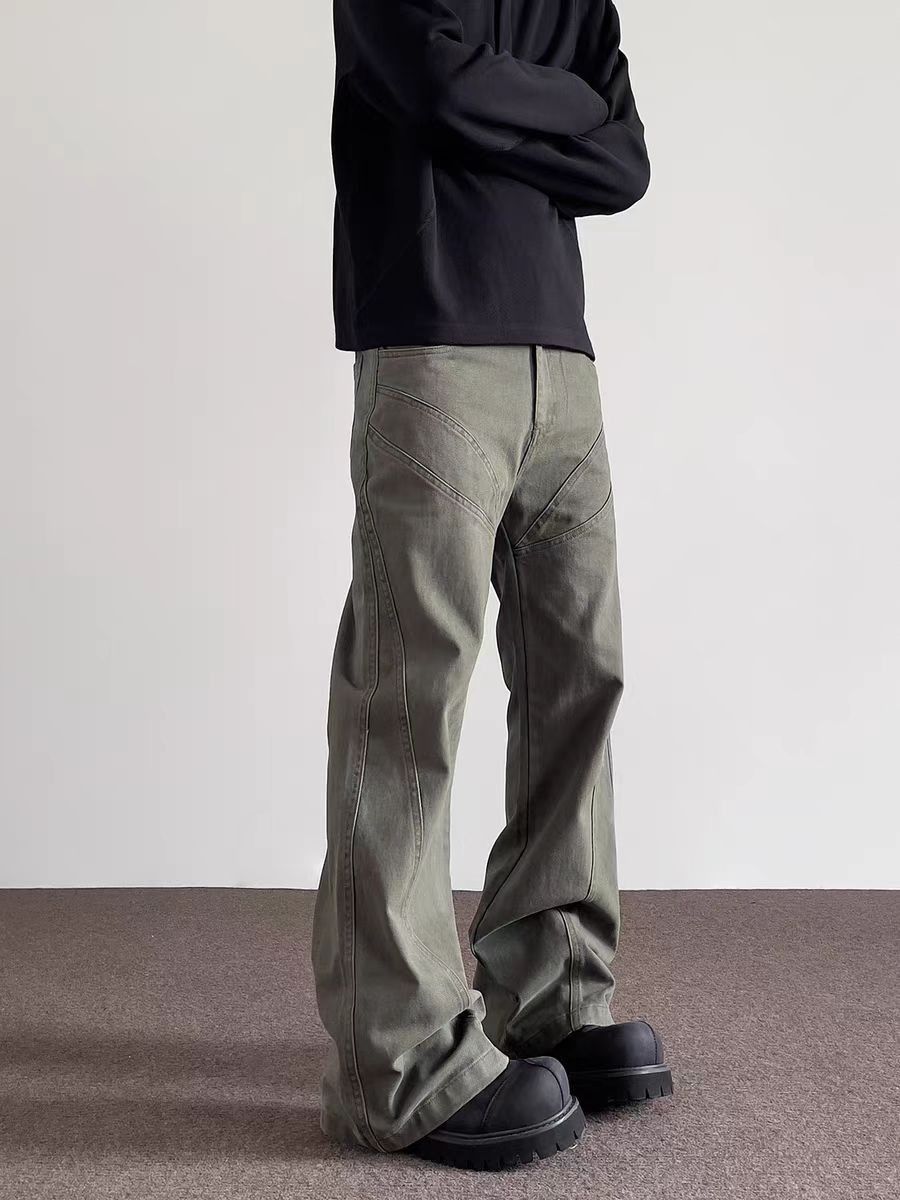 Japanese Brand × Vintage High Street Deconstructed Vintage Micro Flare Work Trousers Size US 30 / EU 46 - 2 Thumbnail