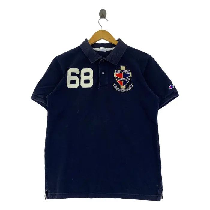 Champion Vintage CHAMPION x ST. FRANCIS COLLEGE Polo Tee Shirt Top Size L / US 10 / IT 46 - 1 Thumbnail