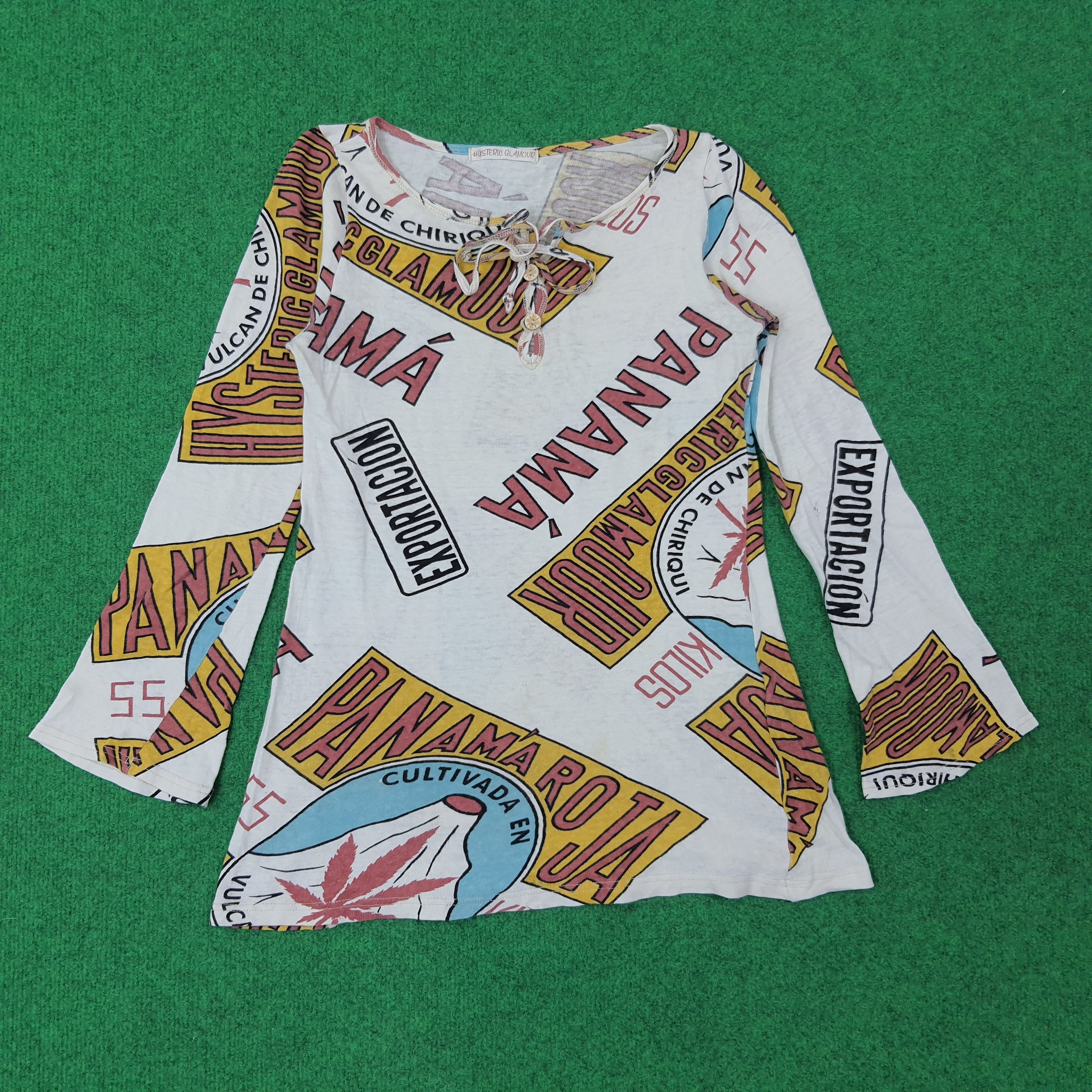 Hysteric Glamour Vintage Hysteric Glamour Panamaroja Button Tshirt C267N43 Size XS / US 0-2 / IT 36-38 - 1 Thumbnail