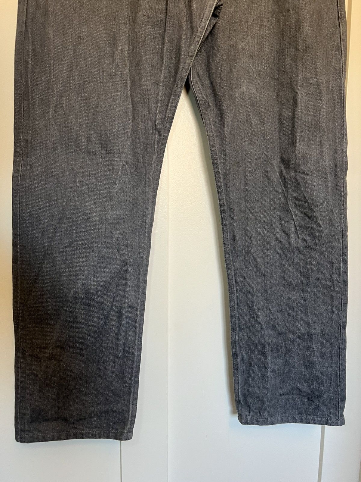 Naked & Famous Vintage Naked & Famous grey raw selvedge silver denim jeans Size US 33 - 11 Thumbnail