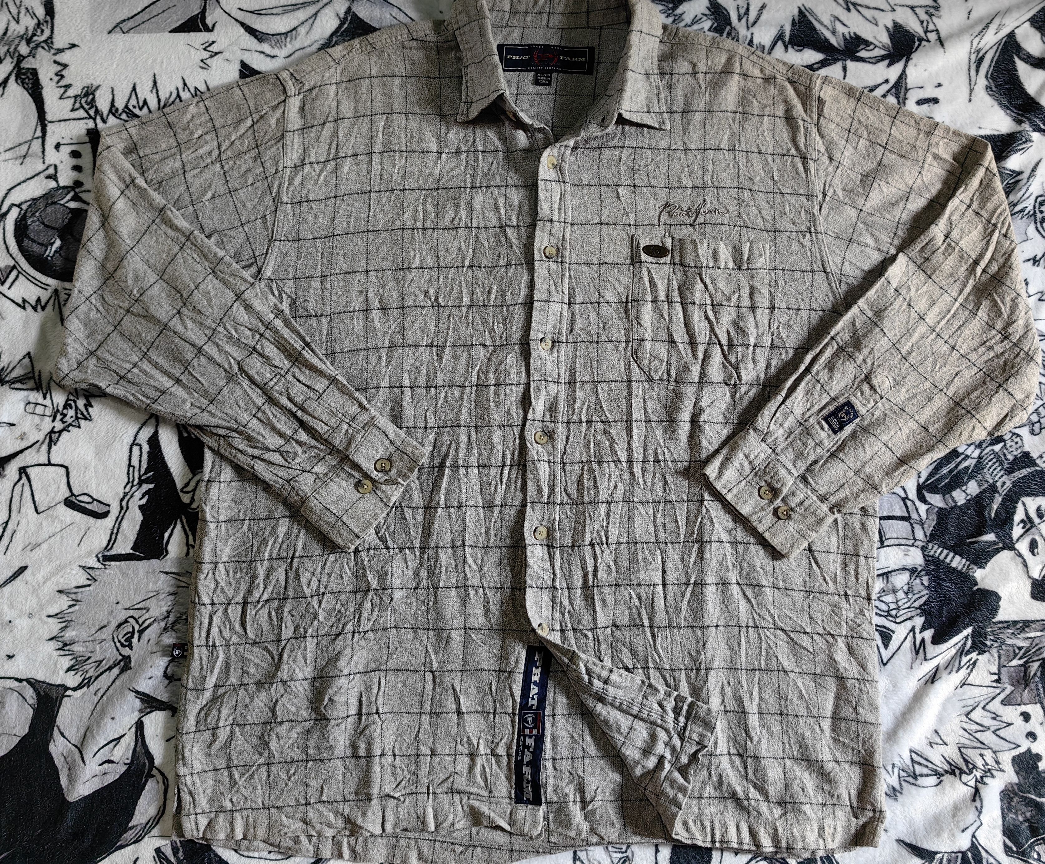 Phat Farm Vintage Phat Farm Checkered Button up Long Sleeves Size US XL / EU 56 / 4 - 1 Thumbnail