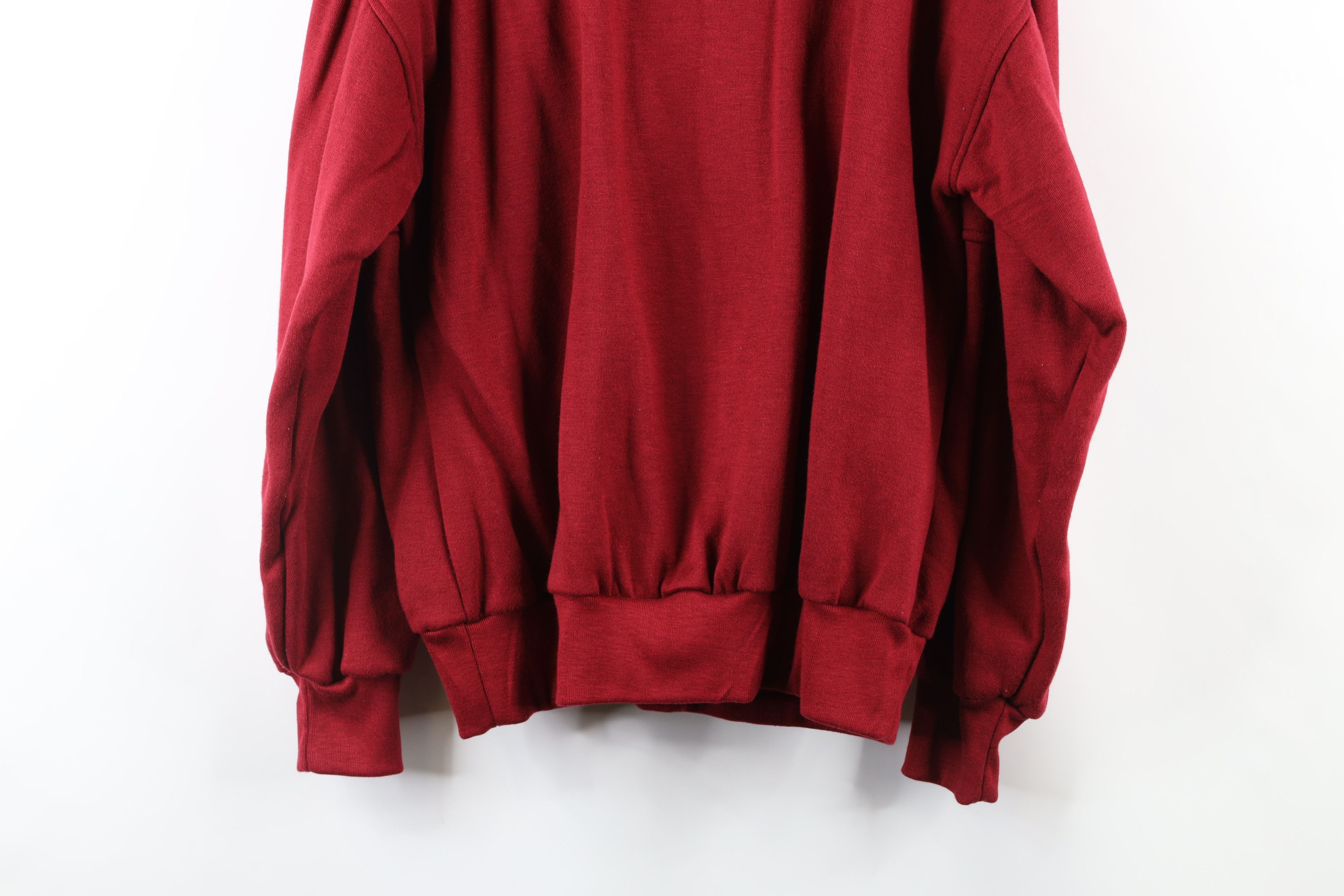 Vintage Vintage 90s Streetwear Knit Lined Heavyweight Hoodie Red Size US L / EU 52-54 / 3 - 8 Thumbnail