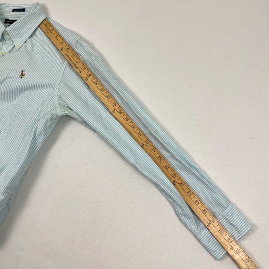 Polo Ralph Lauren VTG Ralph Lauren Sport Shirt Unisex Adults Medium White Blue Striped Button-Up Collared Flesh Pony Size US M / EU 48-50 / 2 - 6 Thumbnail