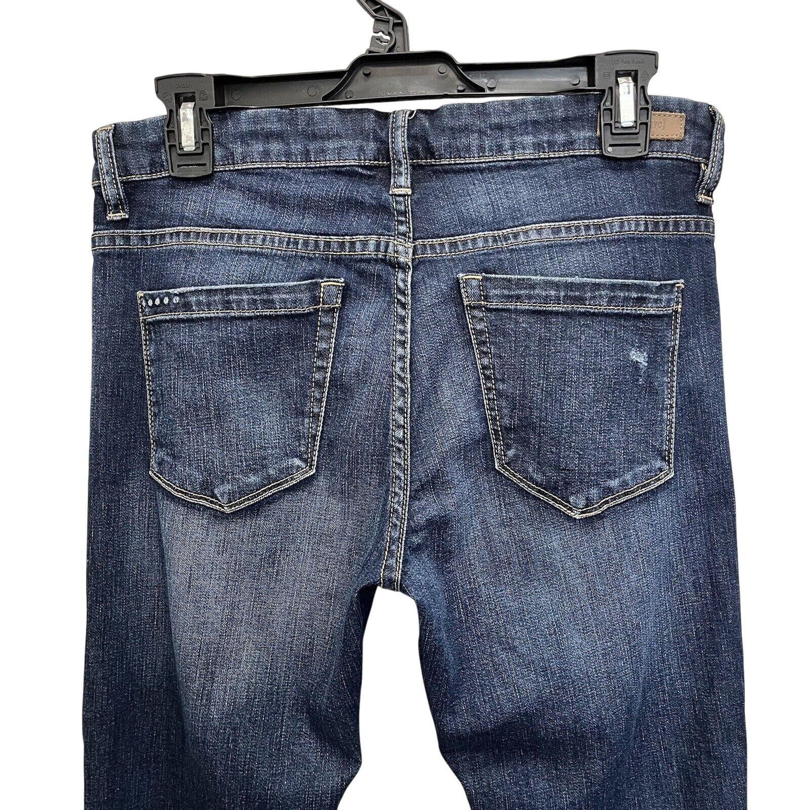 BLANKNYC Blanknyc | Dark Wash Skinny Patchwork Jeans Distressed Sz 27 Size 27" / US 4 / IT 40 - 6 Thumbnail