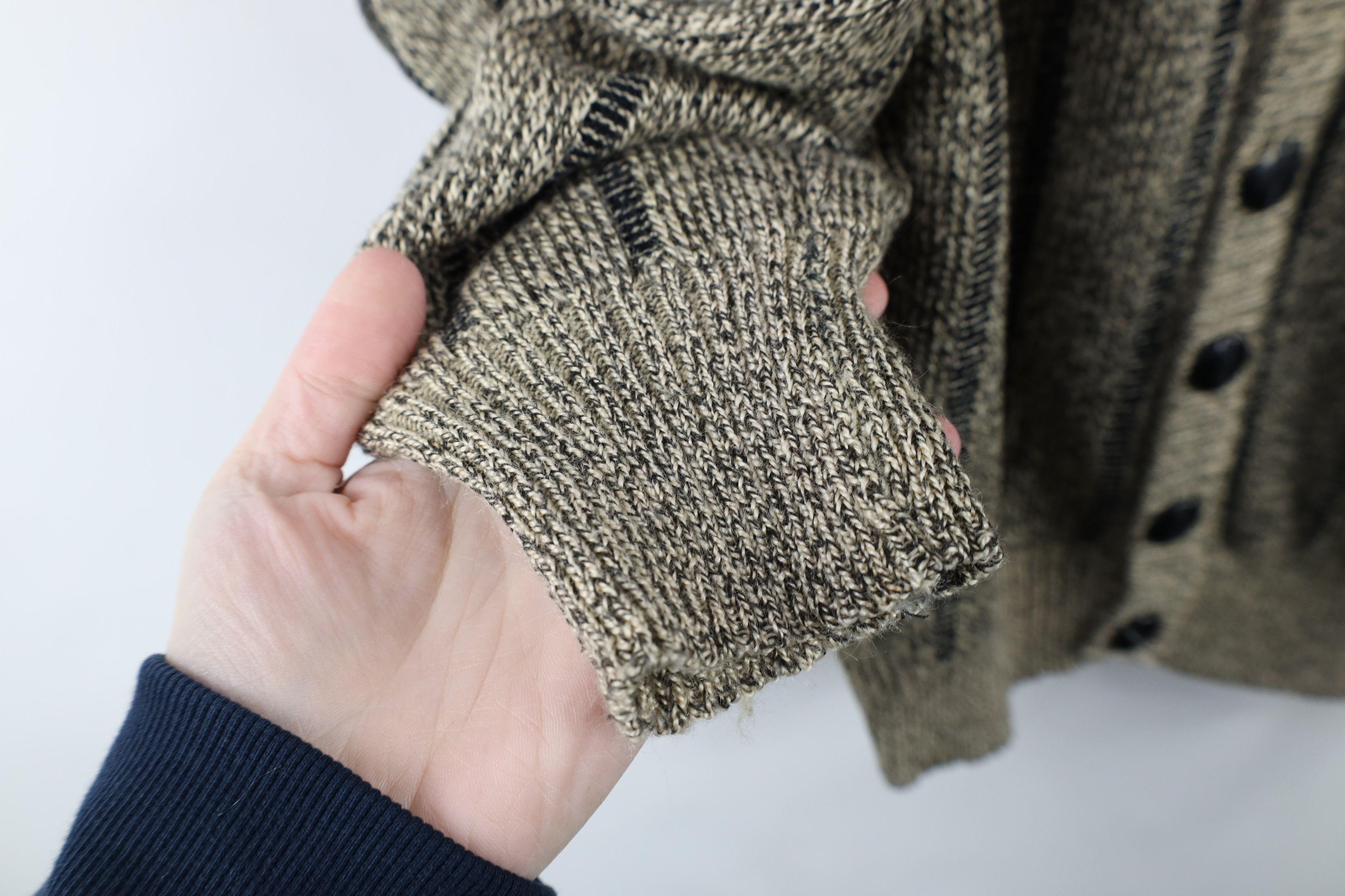 Vintage Vintage 90s Streetwear Knit Cardigan Sweater Heather Brown Size US XL / EU 56 / 4 - 5 Thumbnail