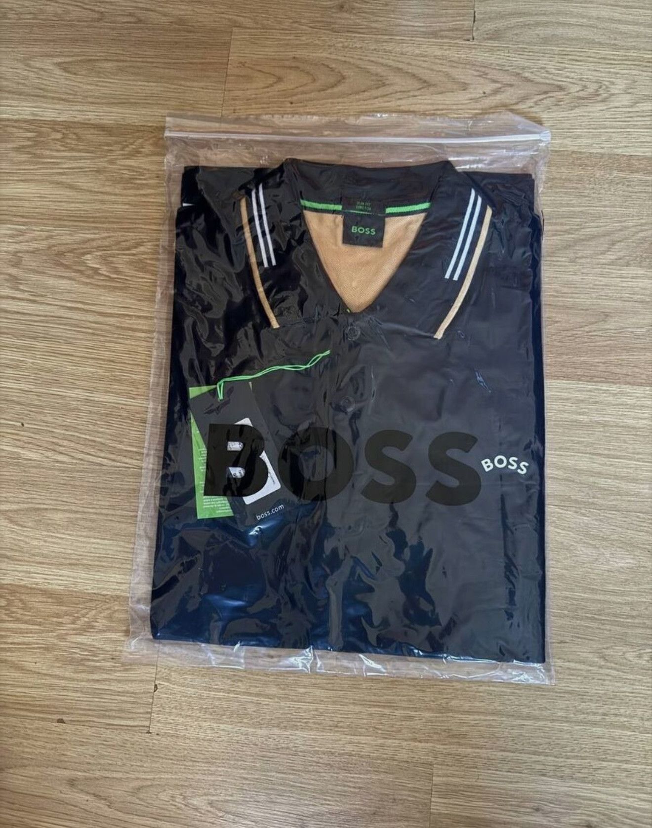 Hugo Boss Boss Polo Shirt Black and Beige Colors L Size Size US L / EU 52-54 / 3 - 2 Thumbnail