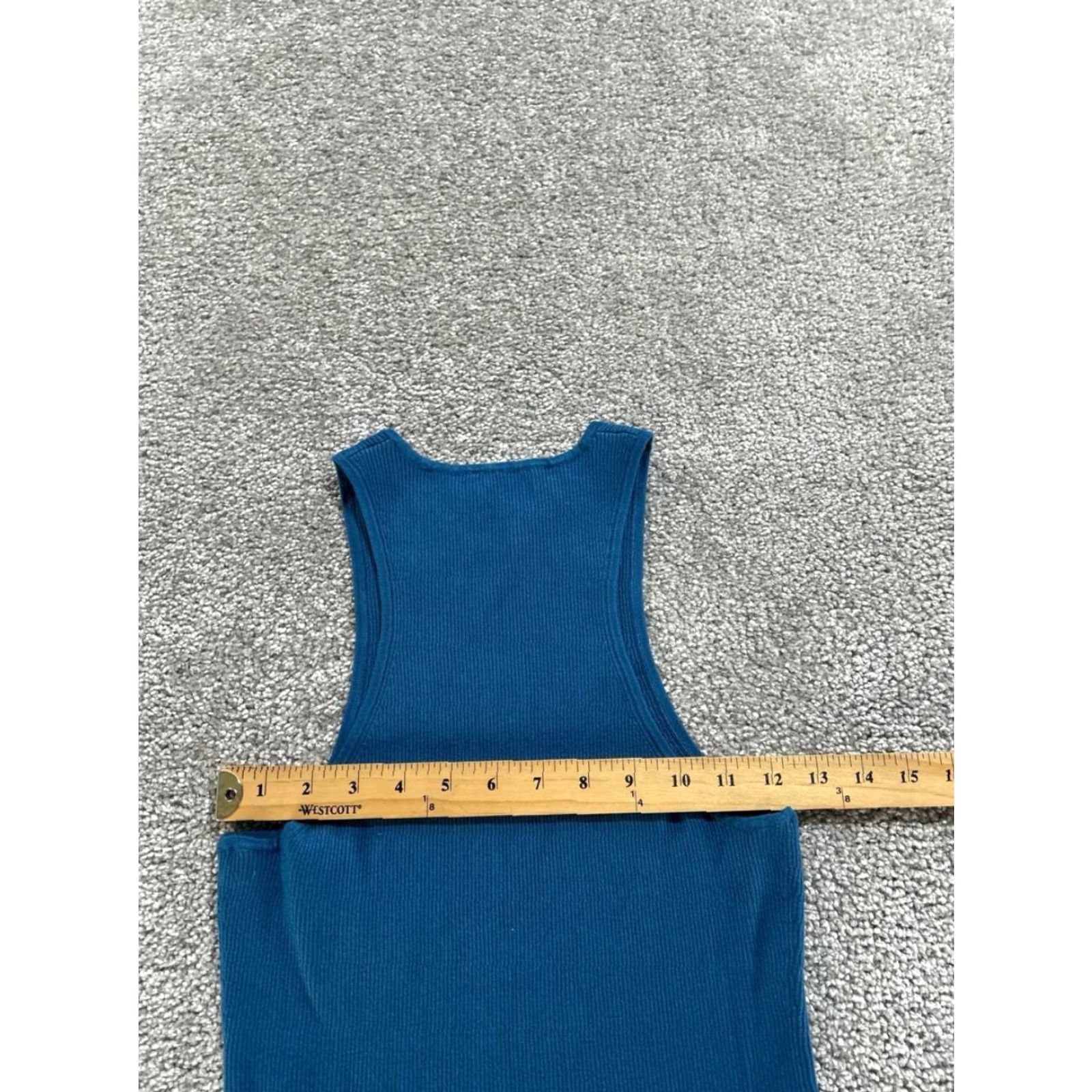 Madewell Madewell Shirt Womens Medium Blue Knit Tank Top Casual Slim Pullover Sleeveless Cotton Knit Size M / US 6-8 / IT 42-44 - 6 Thumbnail