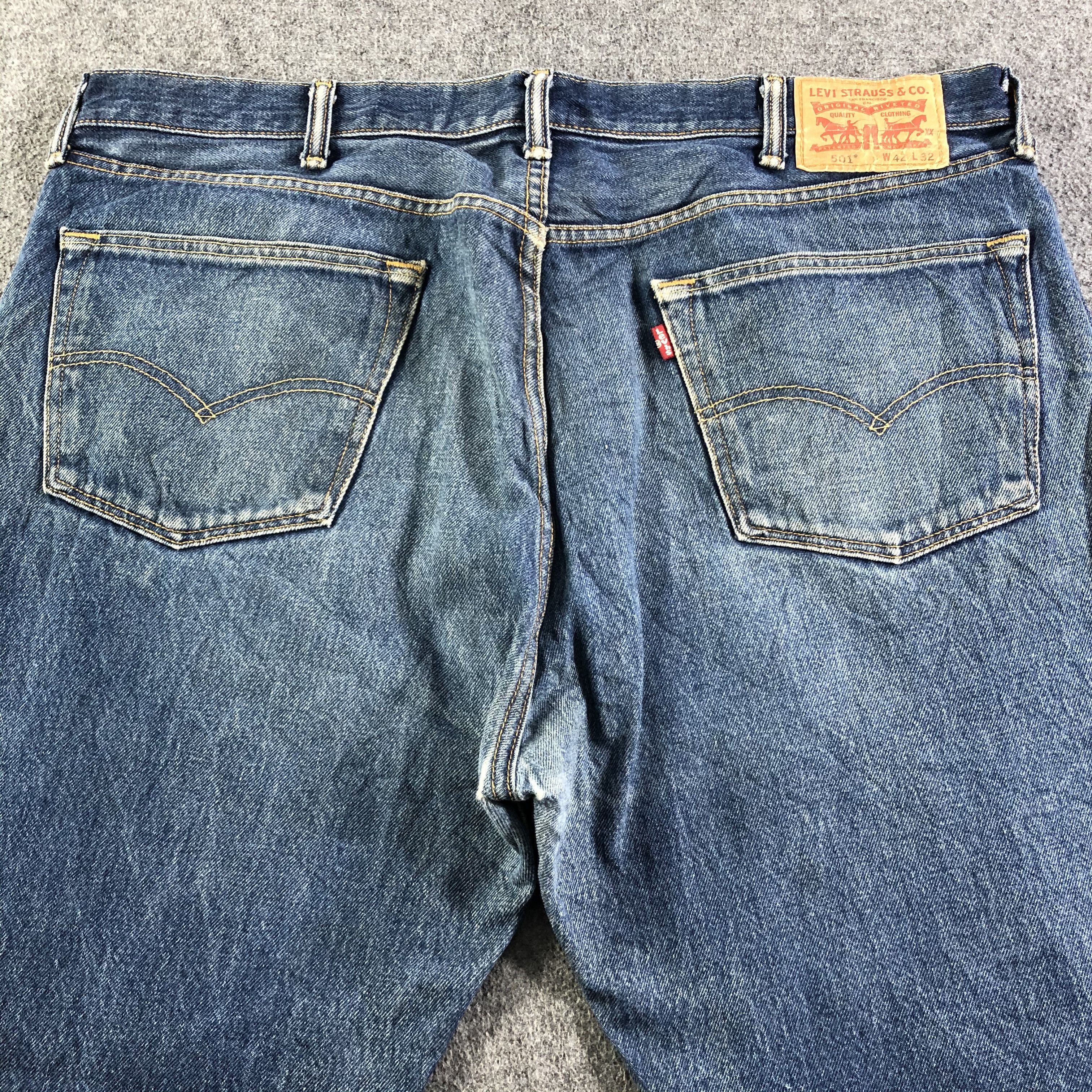 Levi's Vintage Blue Wash Levis 501 Jeans-J3072 Size US 41 - 4 Thumbnail