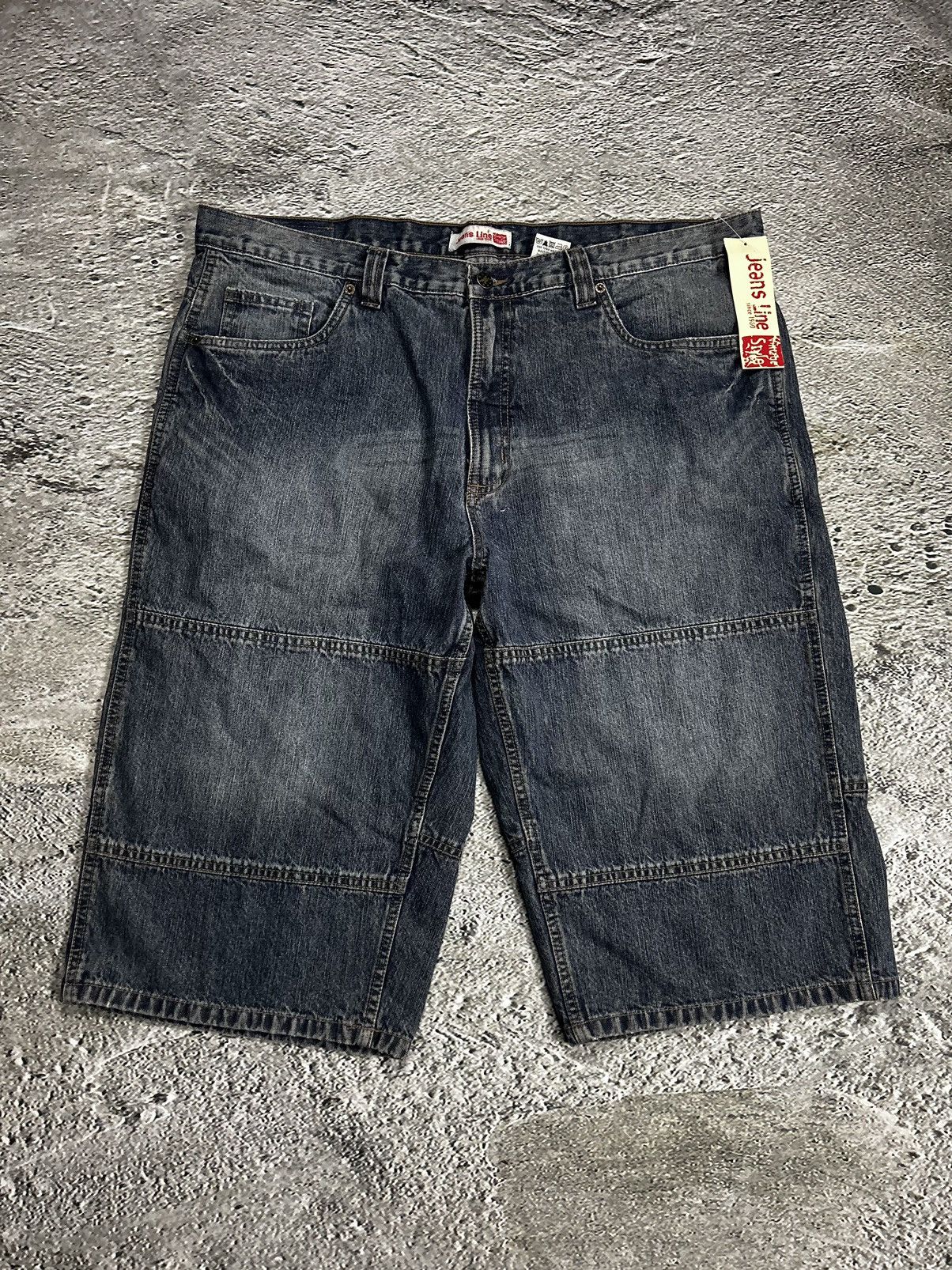 Vintage Jorts vintage baggy Y2K navy denim shorts Size US 40 / EU 56 - 1 Thumbnail