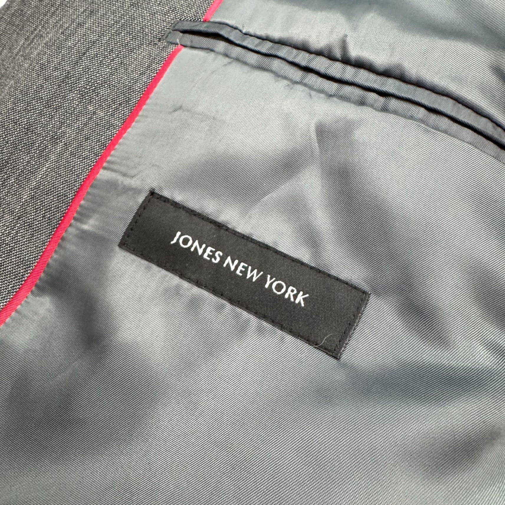 Jones New York Jones New York Wool Blend Suit Blazer Mens 40R Gray Notch Double Vented Workwear Size 40R - 4 Thumbnail