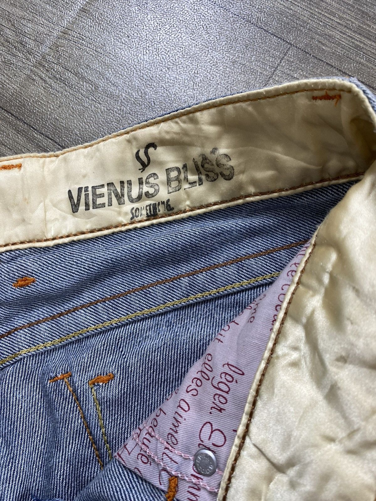 If Six Was Nine 2000s Venus Edwin Distressed Punk Faded Bootcut Flared Jeans Size US 30 / EU 46 - 9 Thumbnail
