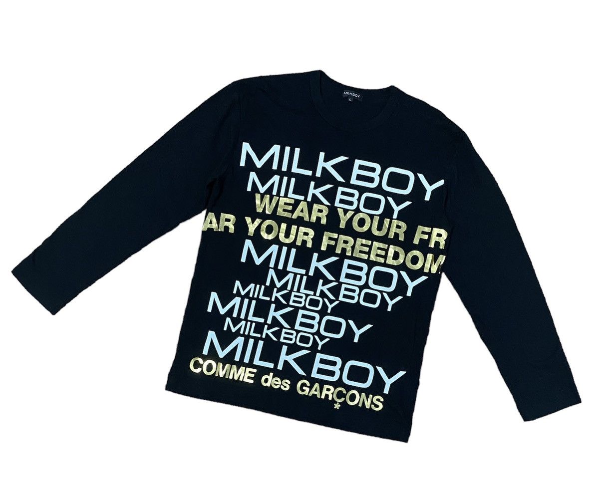 image of Milkboy Pop-Up Shop Collab Milkboy X Comme Des Garcons in Black, Men's (Size Large)
