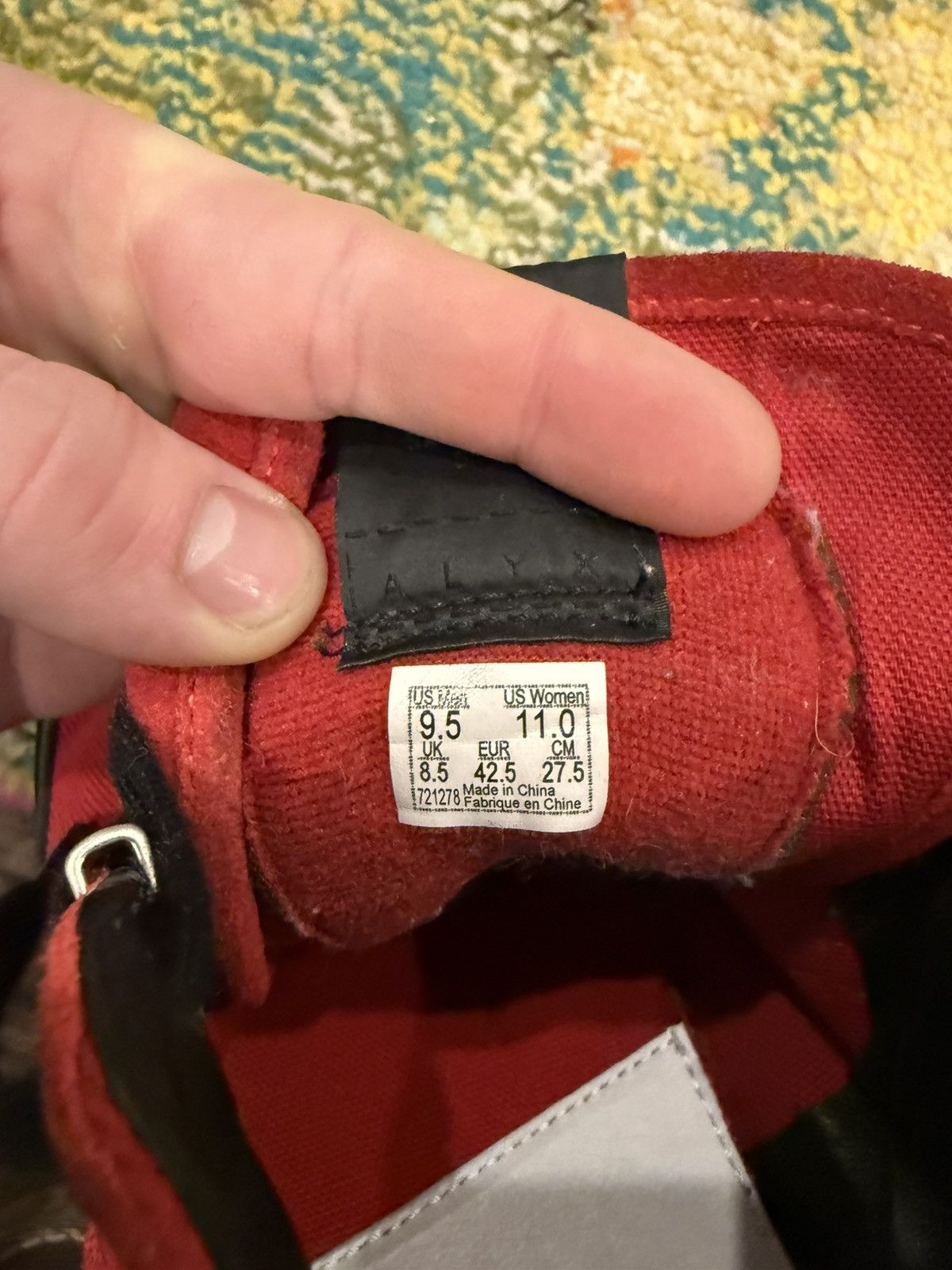 1017 ALYX 9SM × Vans Vans Style 138 ALYX Chili Pepper Size US 9.5 / EU 42-43 - 7 Thumbnail
