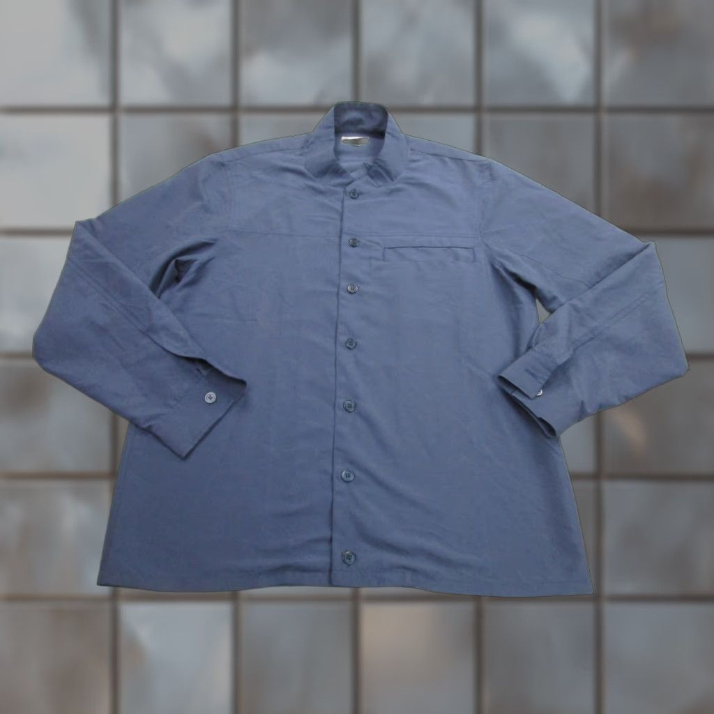 Vintage 13 Bonaparte Shirt Mens XL Navy Made In France Button Front Polyester Casual Size US XL / EU 56 / 4 - 1 Thumbnail