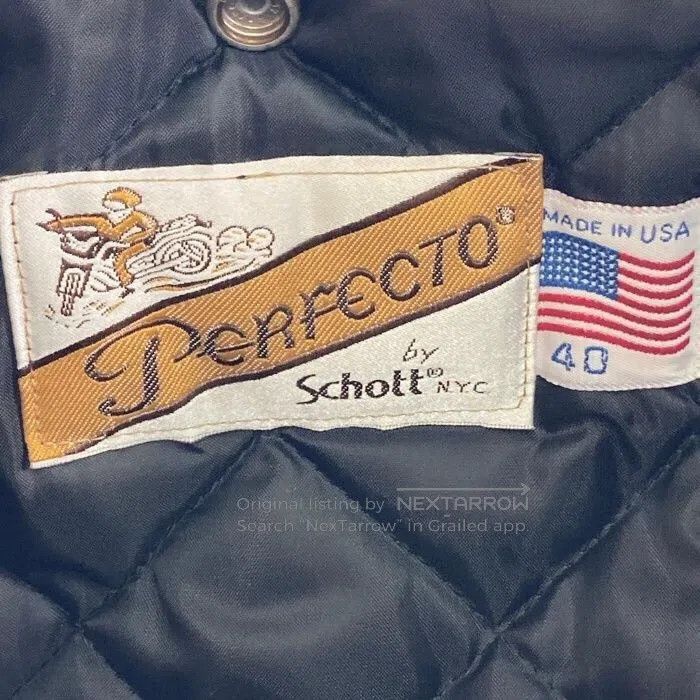 Schott Schott Cable-stayed leather jacket. Thick cowhide Size US XXS / EU 40 - 3 Thumbnail