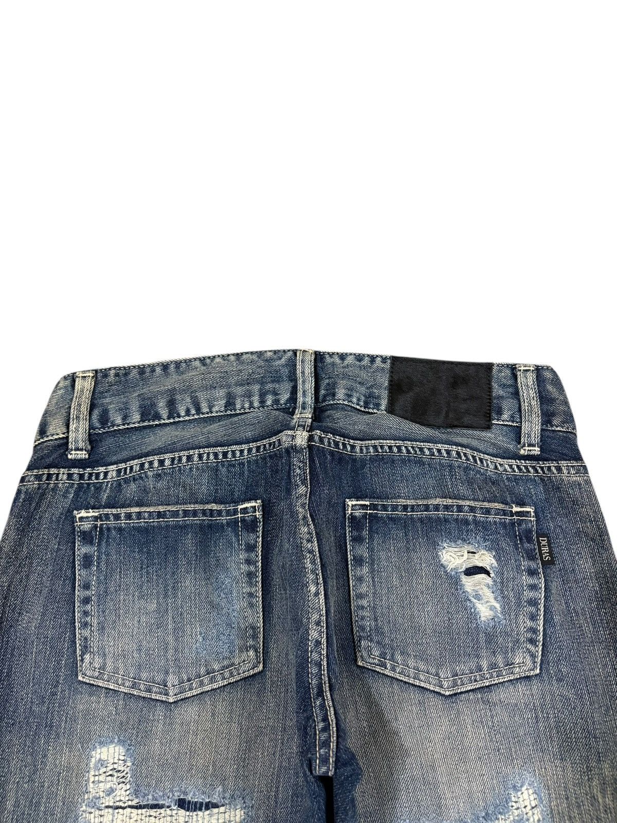Kapital Vintage Japanese Brand Heavy Distress Low Rise Jeans Size 29" - 4 Thumbnail