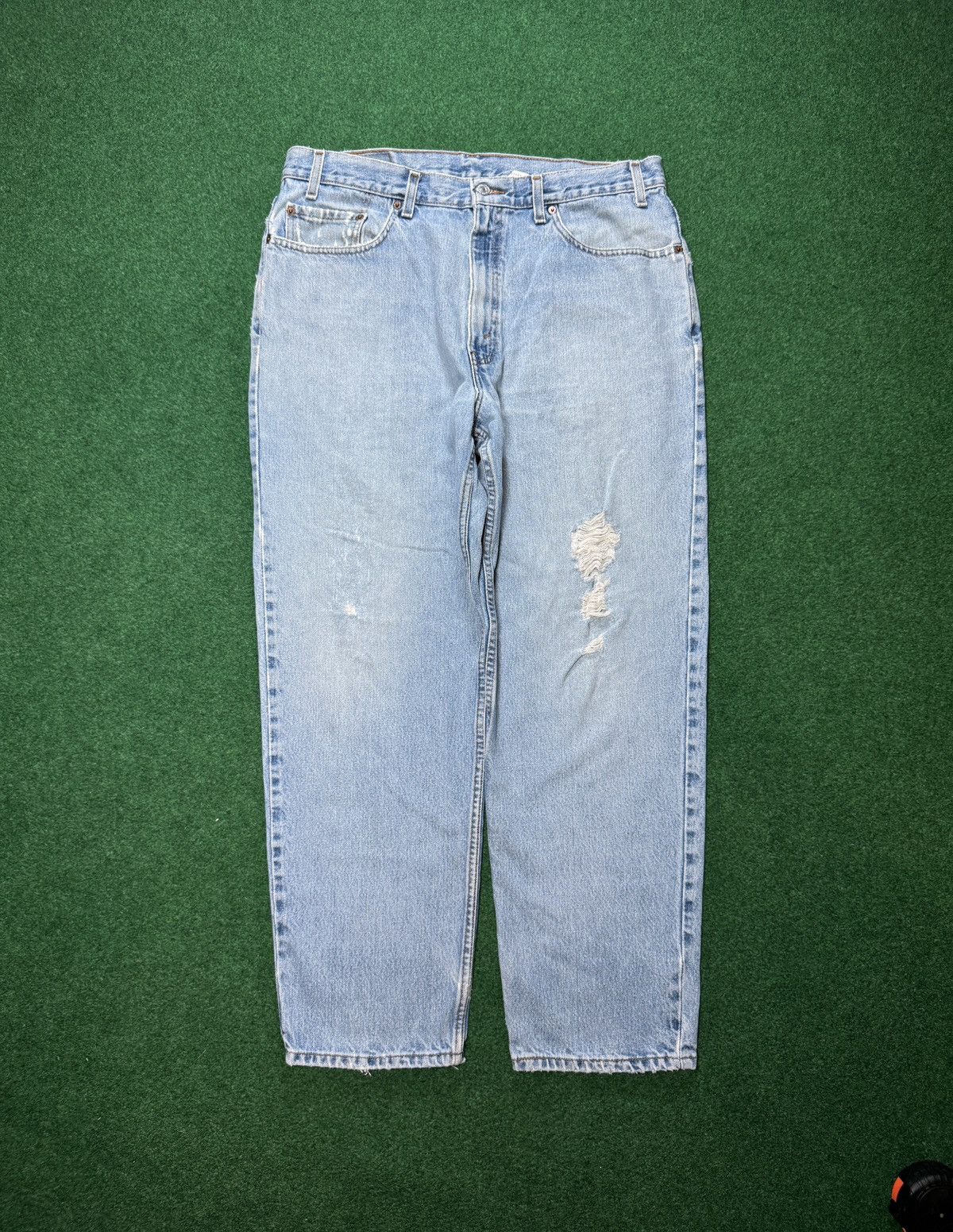 Levi's × Levi's Vintage Clothing × Vintage Vintage Levi’s 550 Distressed Light Wash Denim Jeans Size US 38 / EU 54 - 1 Thumbnail