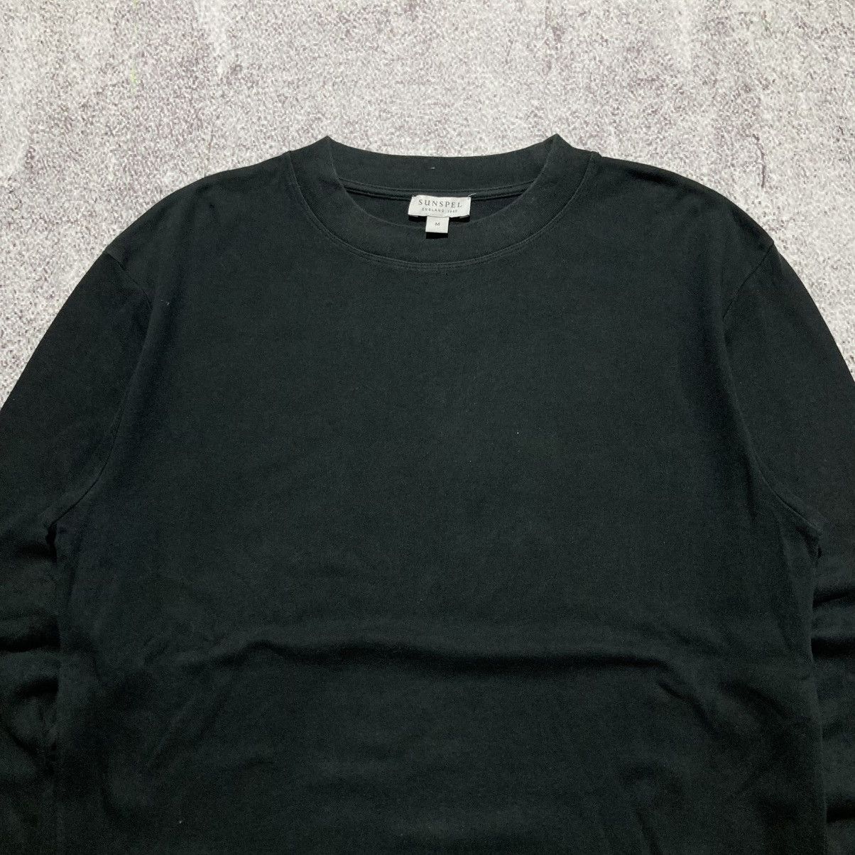 Sunspel 🇯🇵 2000s Sunspel Basic Longslevee T-shirt Black Designer Size US M / EU 48-50 / 2 - 2 Thumbnail