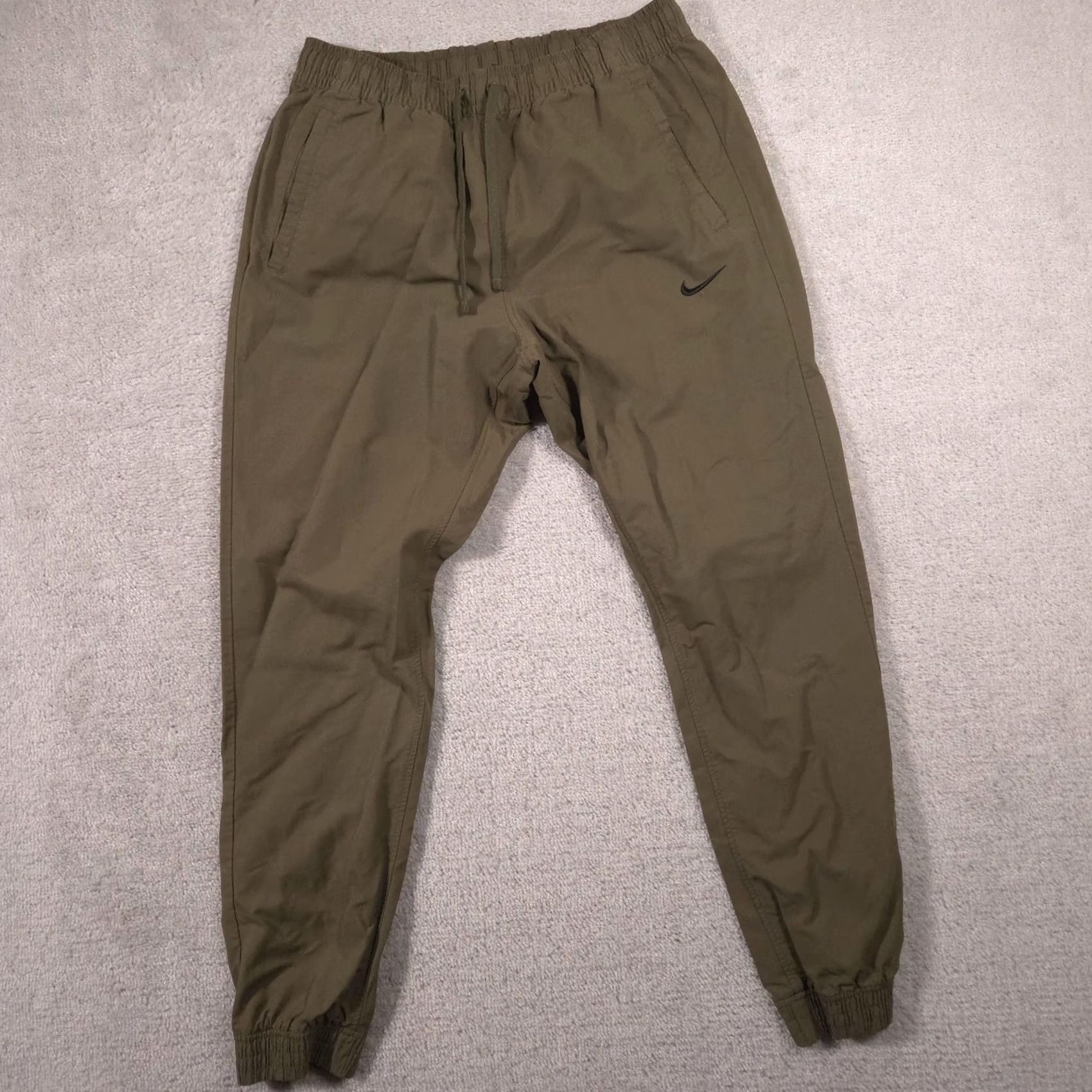Nike Nike Womens Large Green Woven Joggers Elastic Waist Swoosh Athletic Casual Pants Size 36" / US 14 / IT 50 - 3 Thumbnail