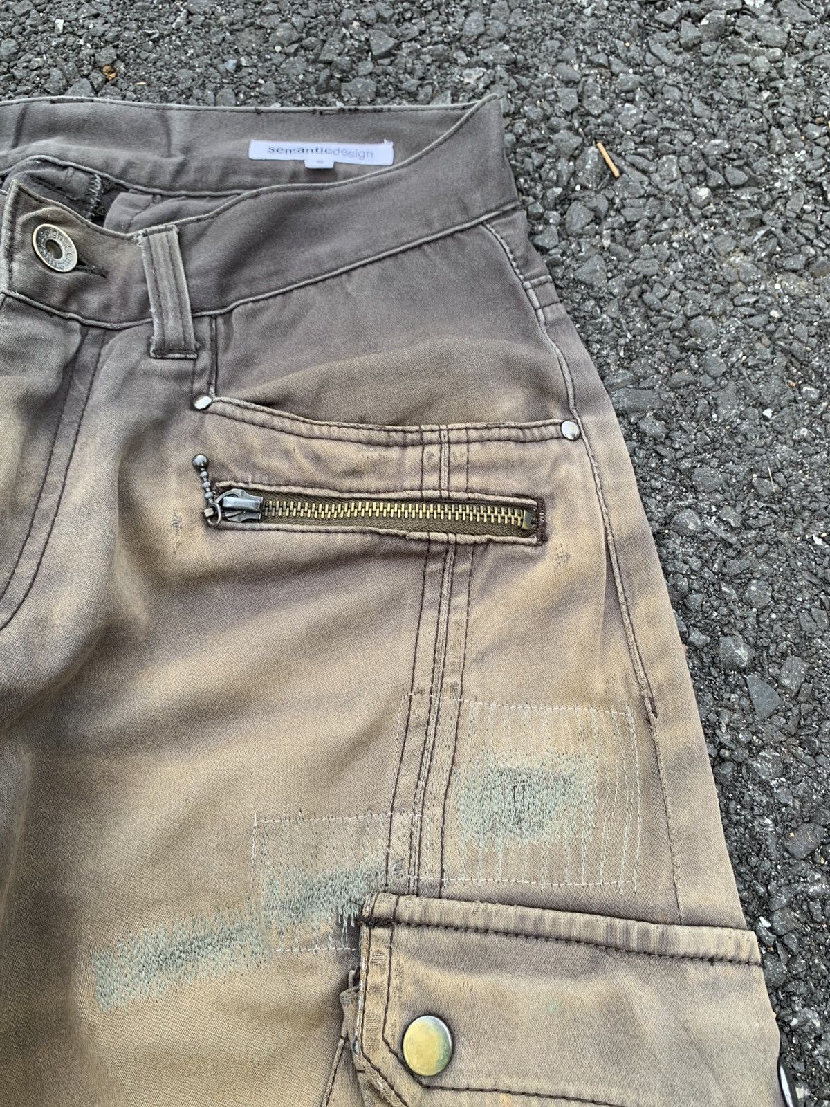 Tornado Mart TRASHER💥FLARE SEMANTIC DESIGN BONDAGE SUNFADED DISTRESSED Size US 28 / EU 44 - 15 Thumbnail