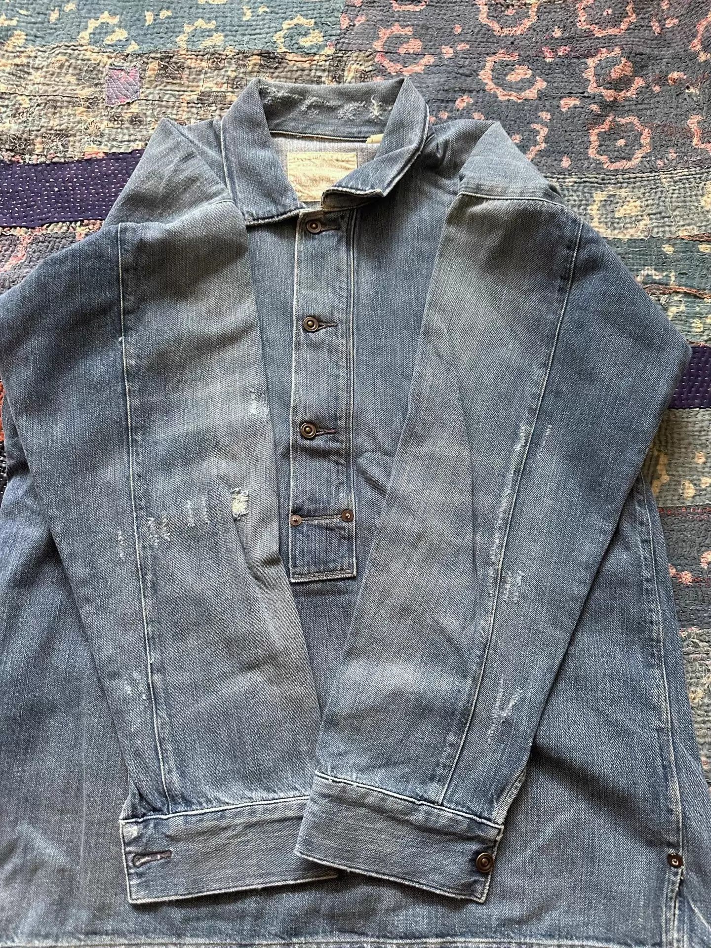 Louis Vuitton LVC Limited Vintage Distressed Denim Jacket M 300 Size US M / EU 48-50 / 2 - 3 Thumbnail