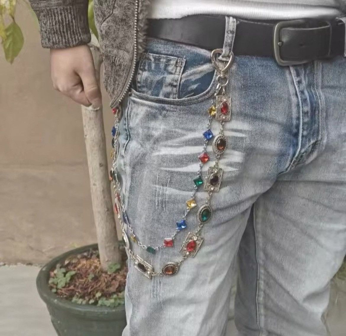 Jewelry Agate Retro Pants Chain Waist Chain Size ONE SIZE - 1 Thumbnail
