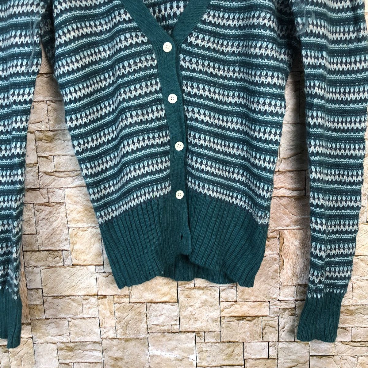 Gap × Homespun Knitwear Gap Green Cardigan Knitwear #A688 Size XXS / US 00 / IT 34 - 6 Thumbnail
