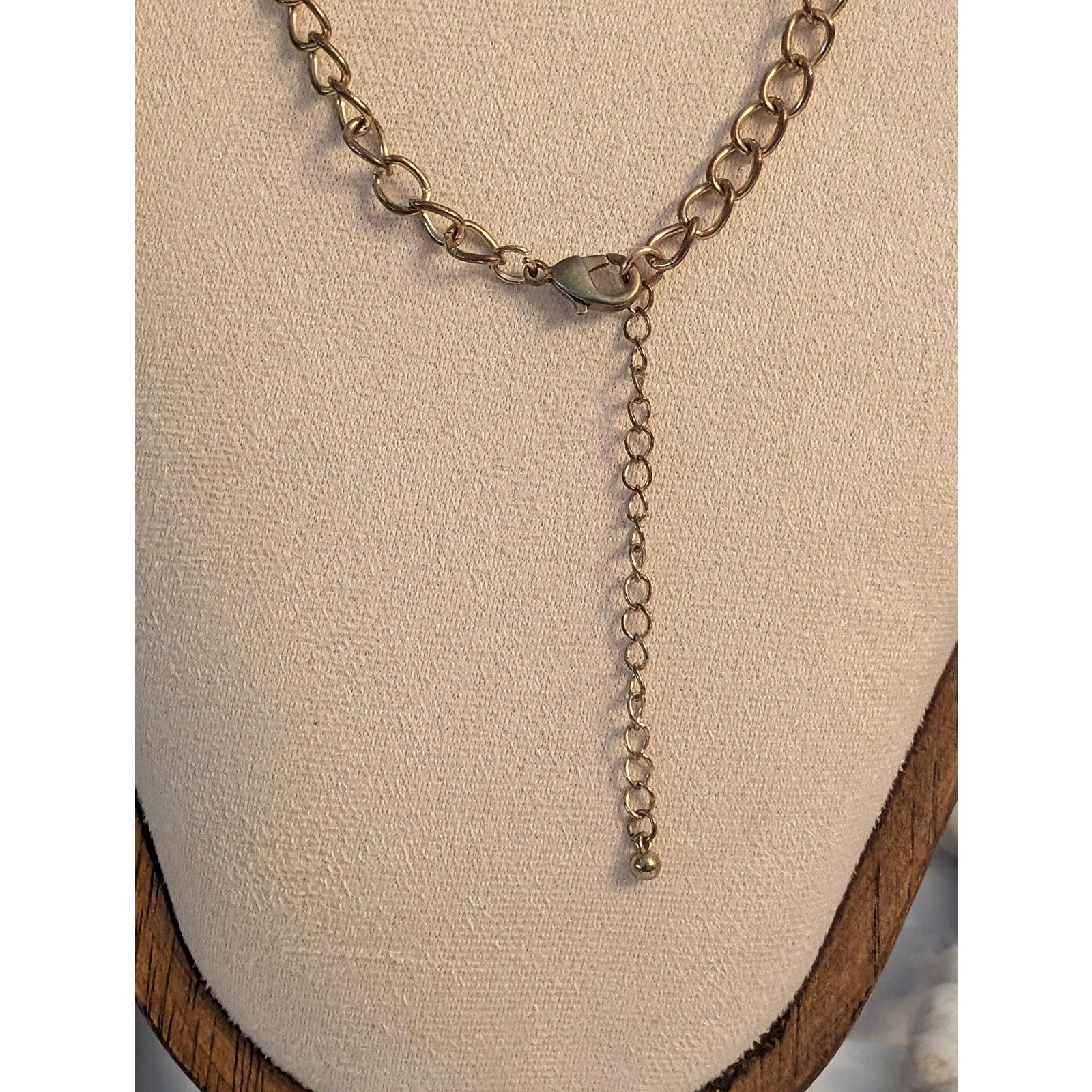Vintage VTG 1980s 18" Gold-Tone Curb Link Necklace + 2 1/2" Extender Size ONE SIZE - 3 Thumbnail